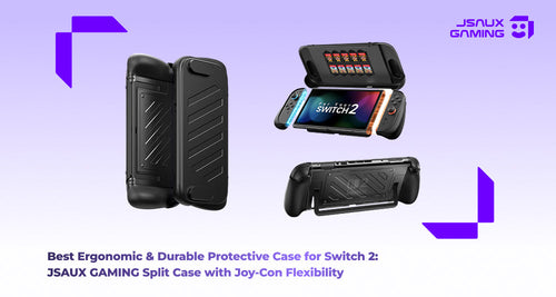 Best Ergonomic & Durable Protective Case for Switch 2: JSAUX GAMING Split Case with Joy-Con Flexibility