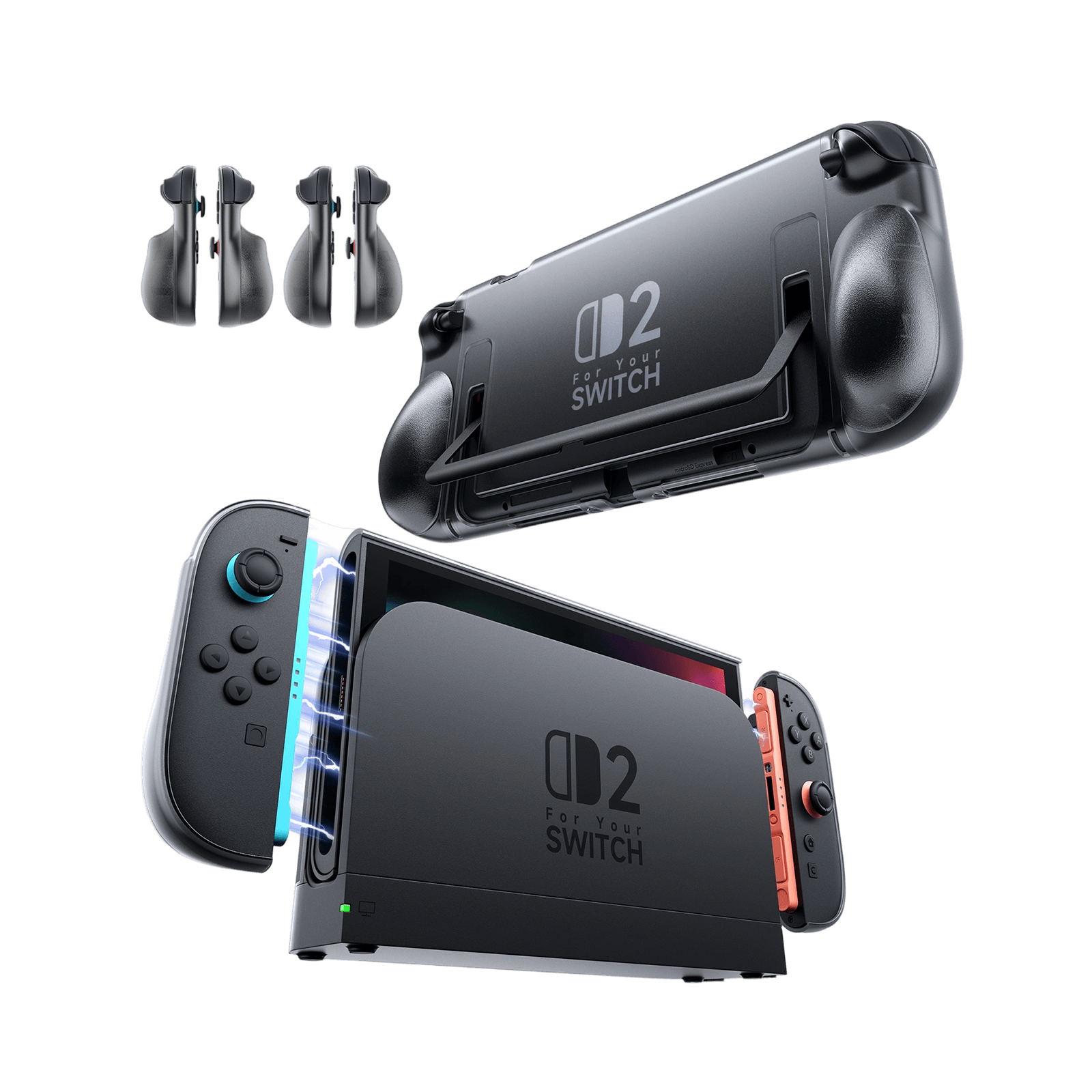 Switch 2用 分割式透明人間工学保護ケース Switch 2用 分割式透明人間工学保護ケース