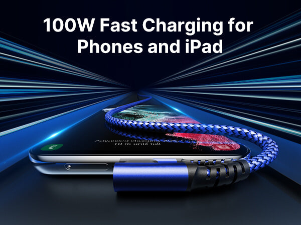 100W 90° USB-C Right Angle Fast Charging Cable