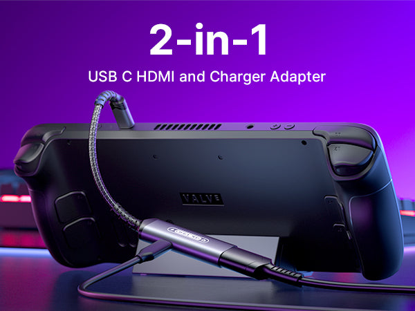 2-in-1 USB-C to 4K@60Hz HDMI Charging Adapter
