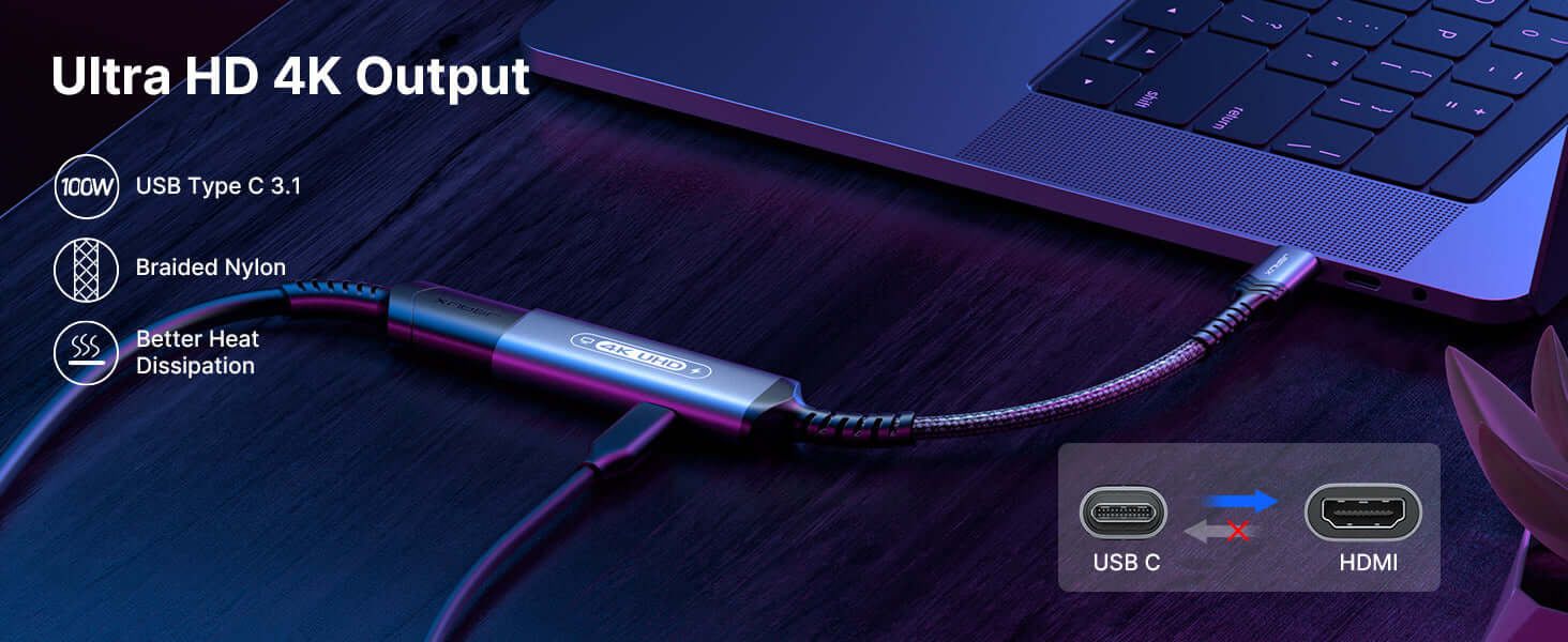 2-in-1 USB-C to 4K@60Hz HDMI Charging Adapter