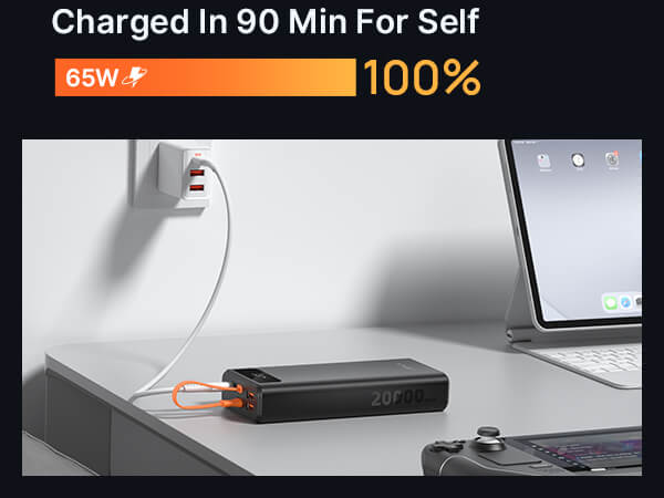 20000mAh 65W PD Portable Charger