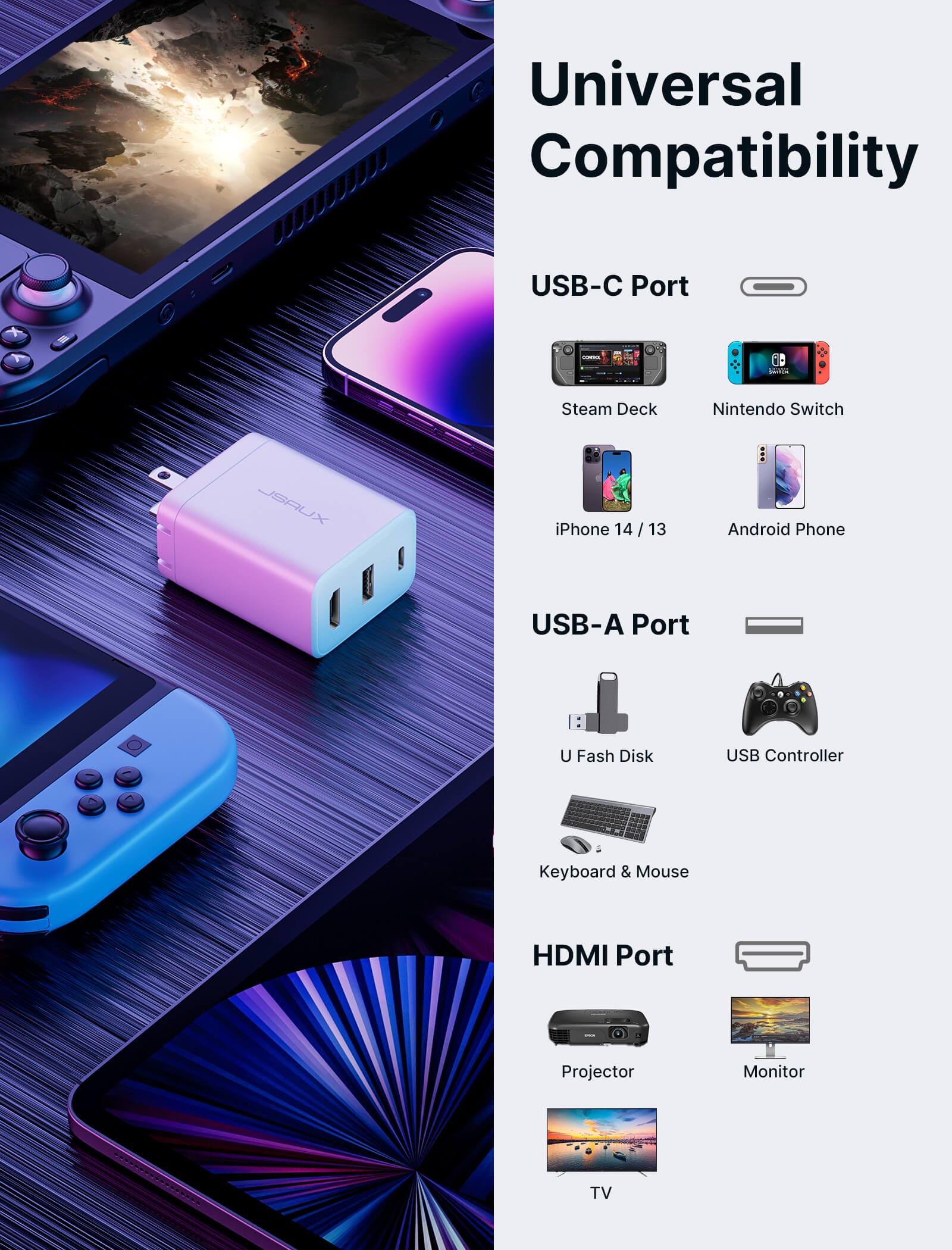 3-in-1 45W Charger Dock