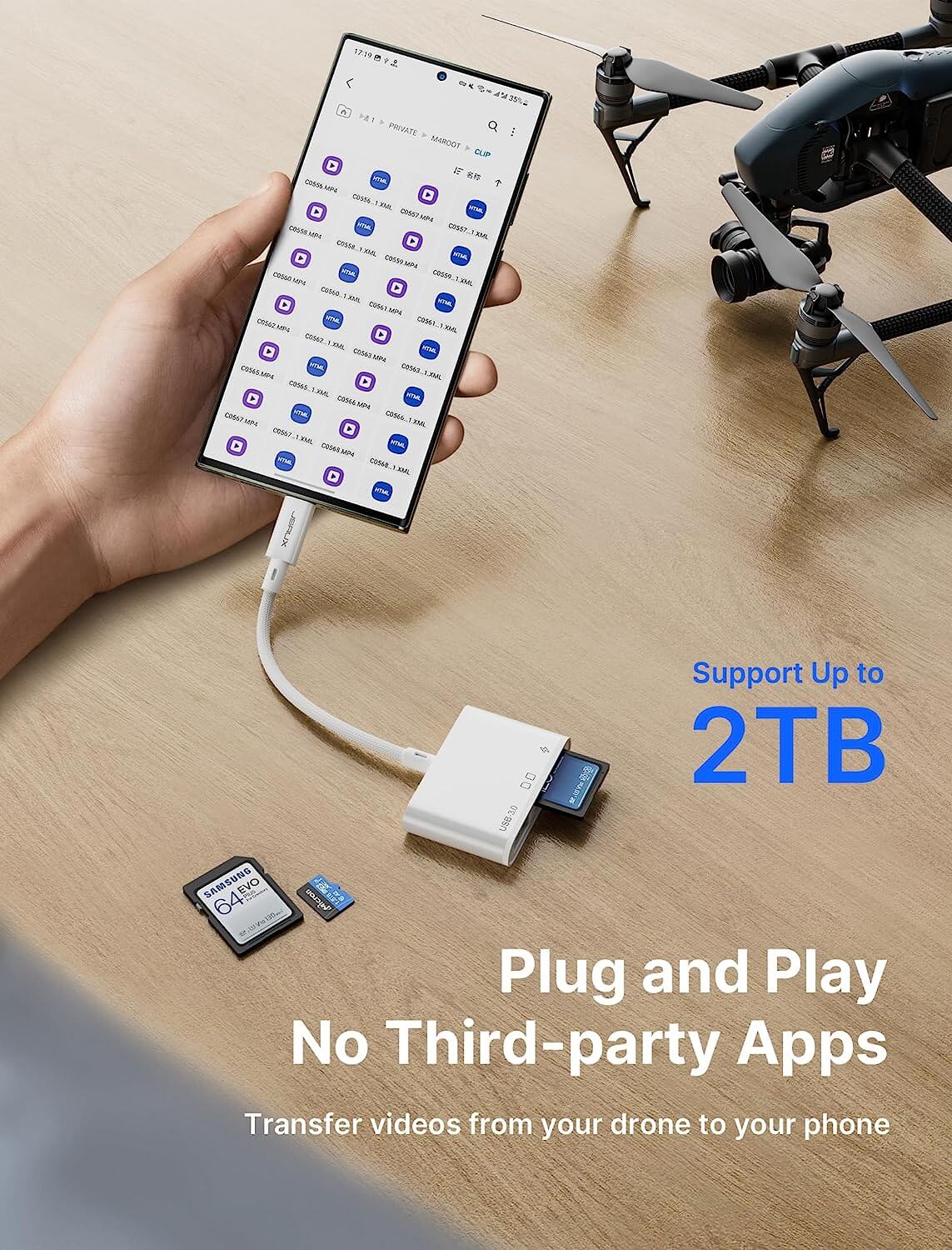 4-in-1 USB-C Micro SD Card Reader