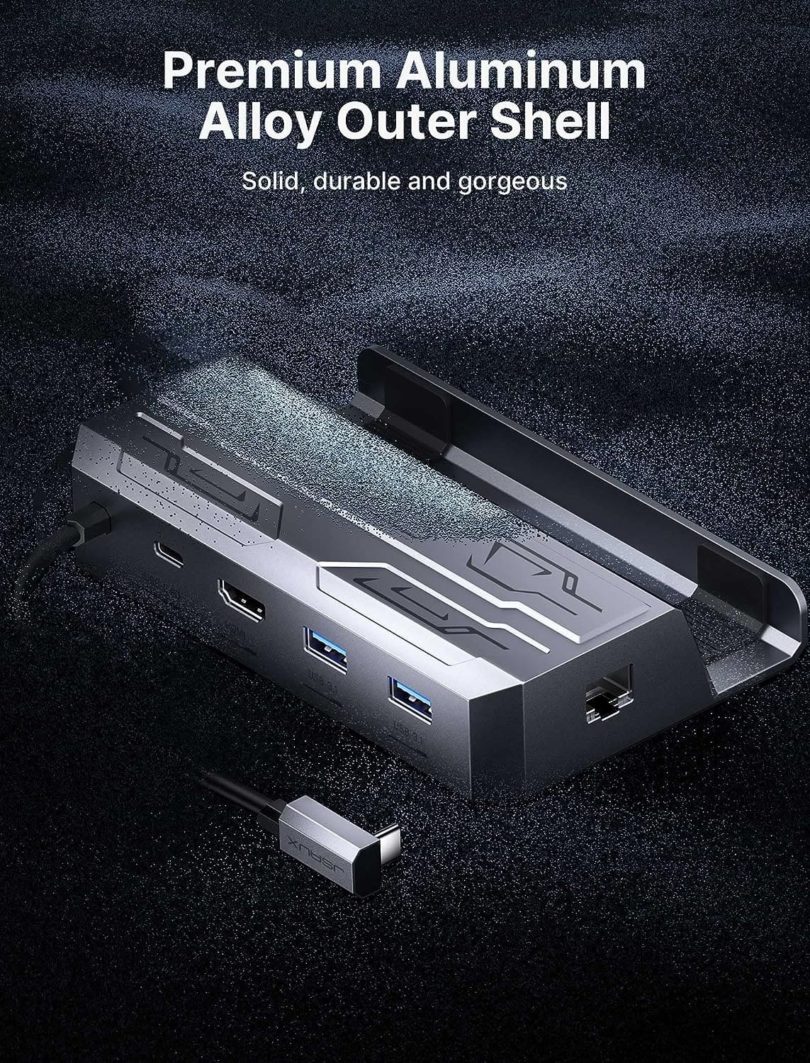 6-in-1 Docking Station with M.2 SSD Enclosure