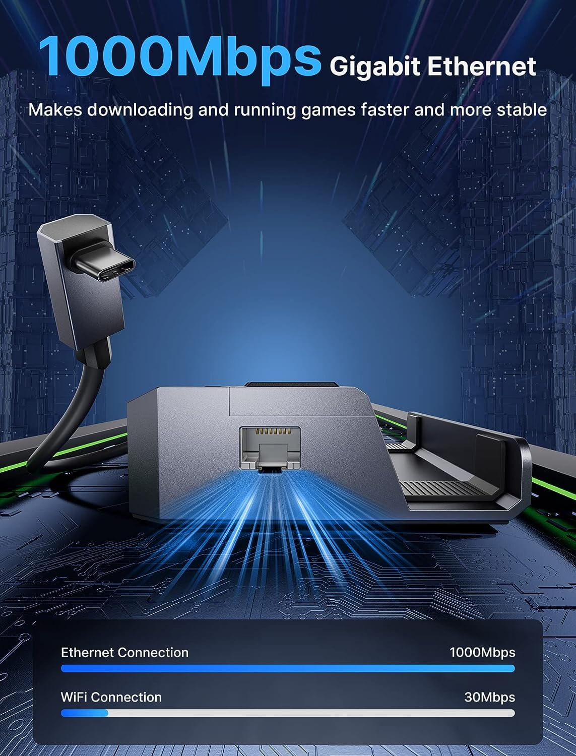 6-in-1 Docking Station with M.2 SSD Enclosure