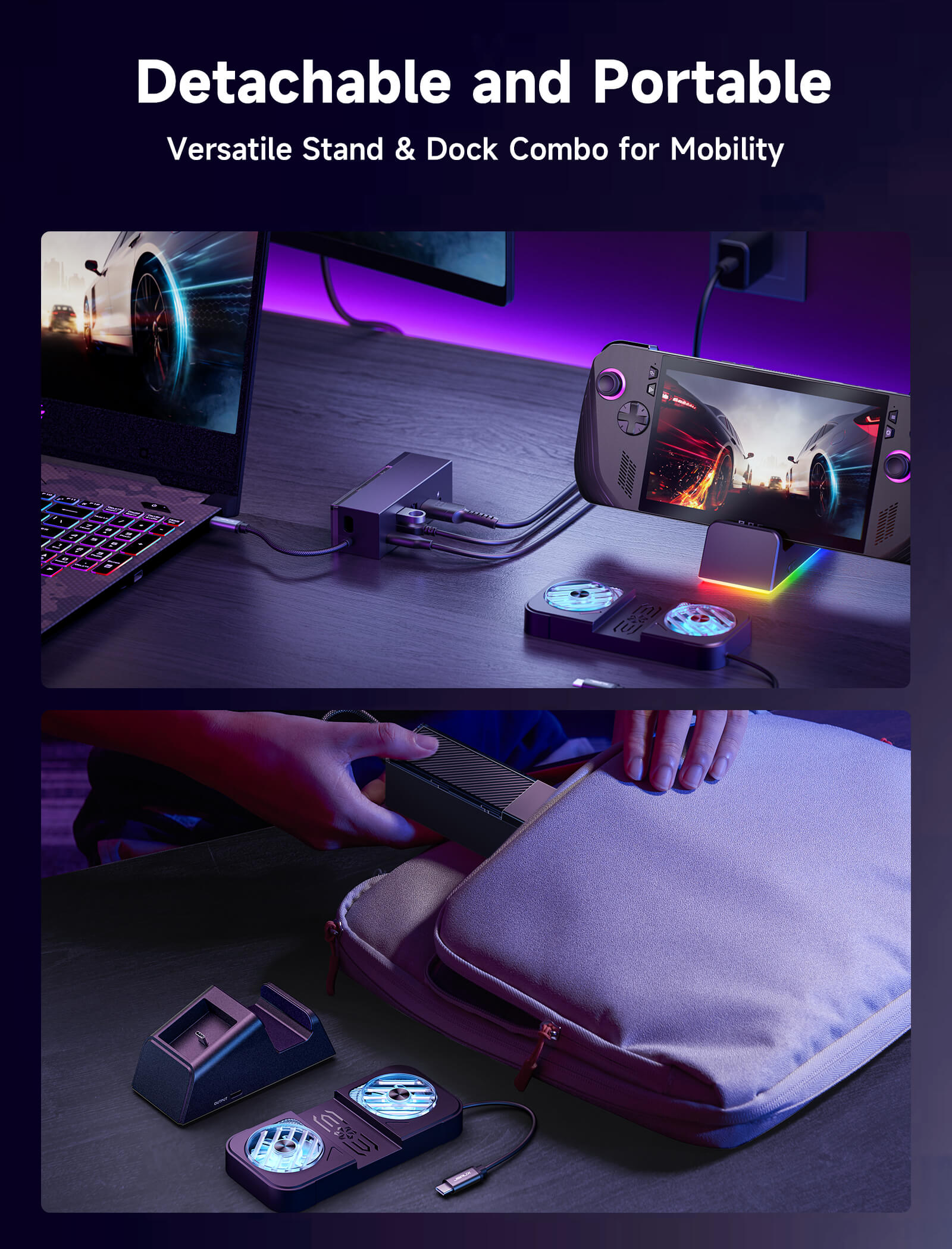 7-in-1 RGB Cooling Docking Station