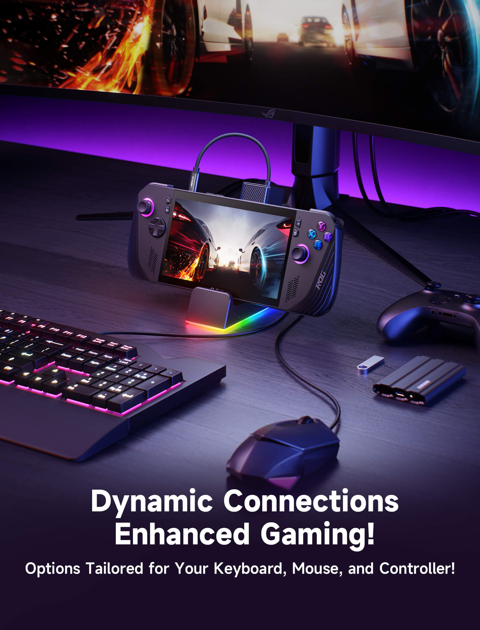 7-in-1 RGB Cooling Docking Station