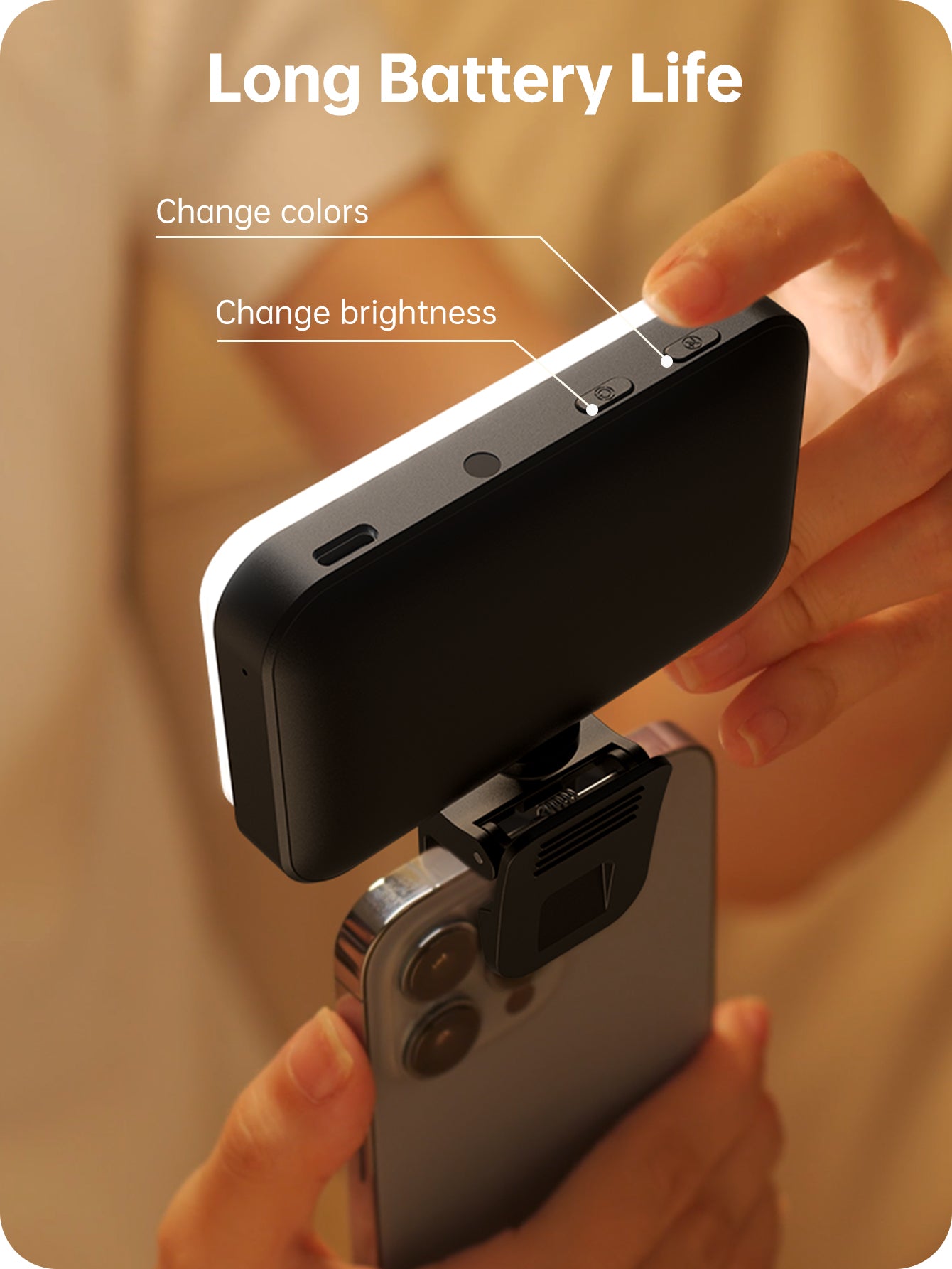 66 LED High Power Rechargeable Clip Fill Video Light
