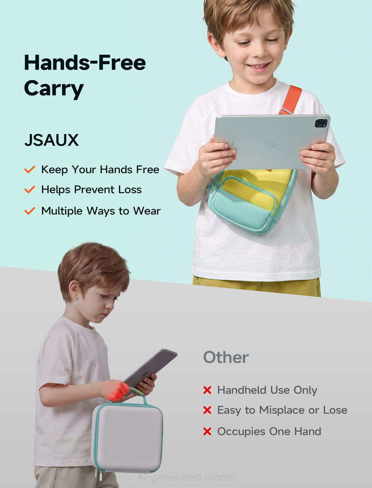 JSAUX Carry Sling Bag for Nex Playground offers hands-free carry, multiple wearing options