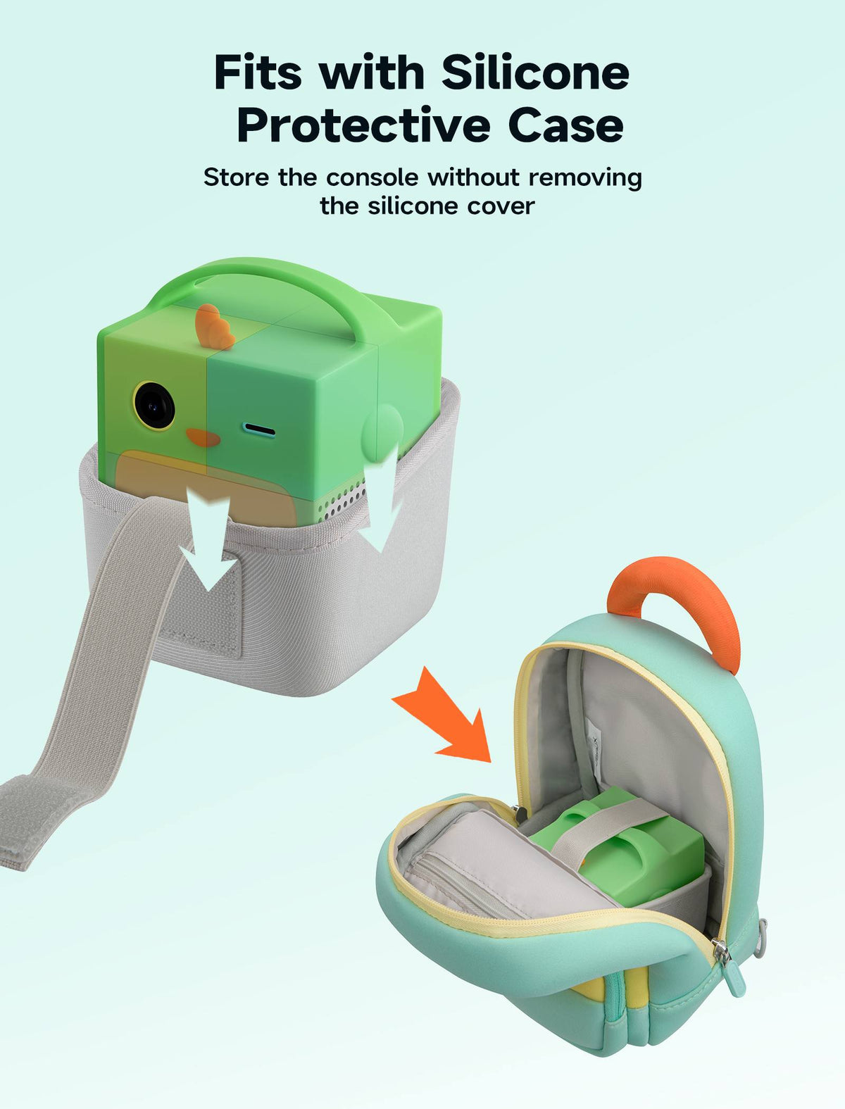 JSAUX Carry Sling Bag for Nex Playground fits the console with its silicone protective case