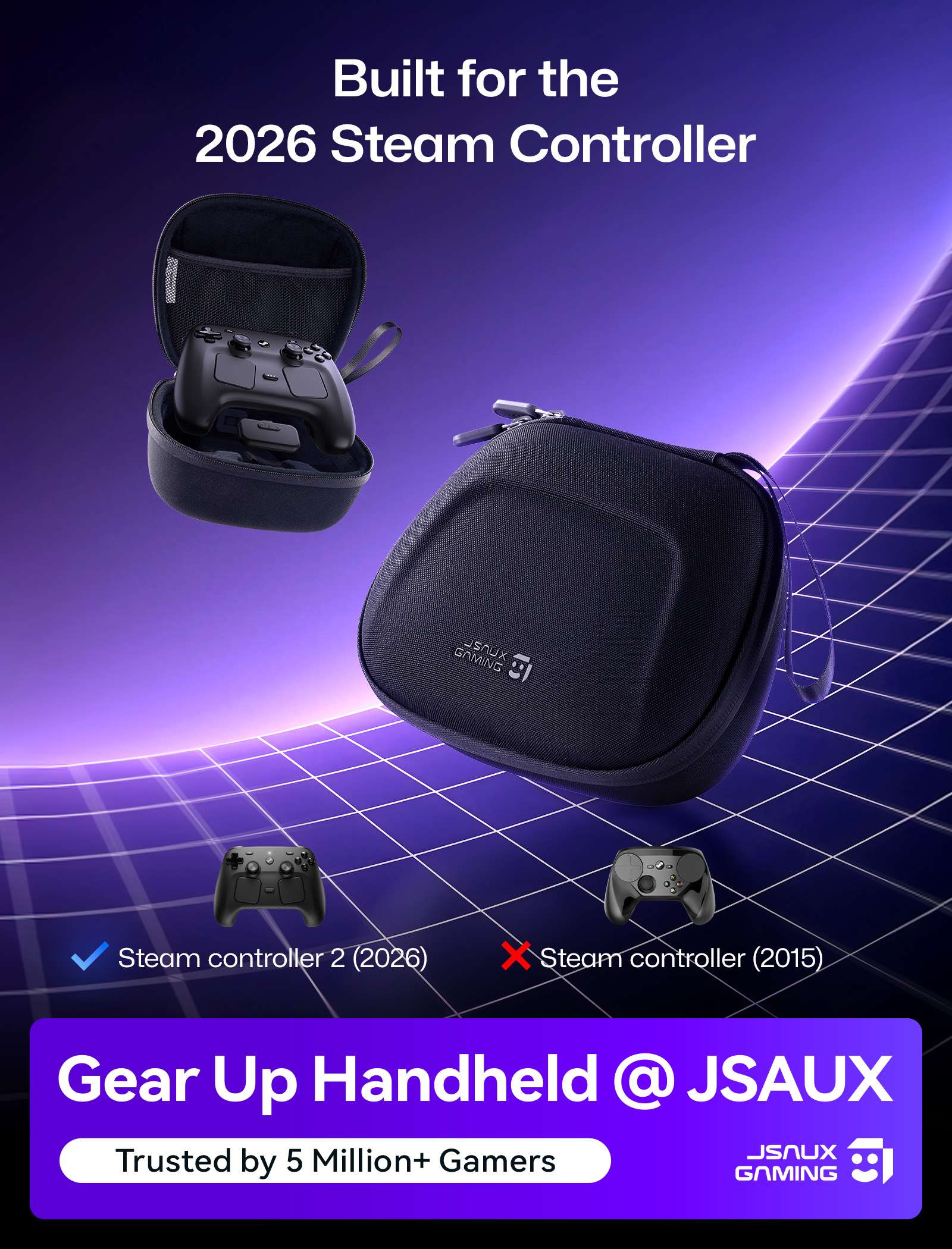 JSAUX carrying case designed for the 2026 Steam Controller