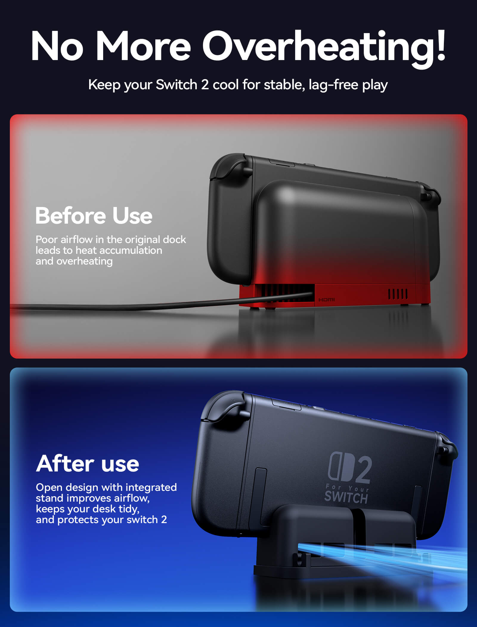 Switch 2用ドックアダプタースタンド