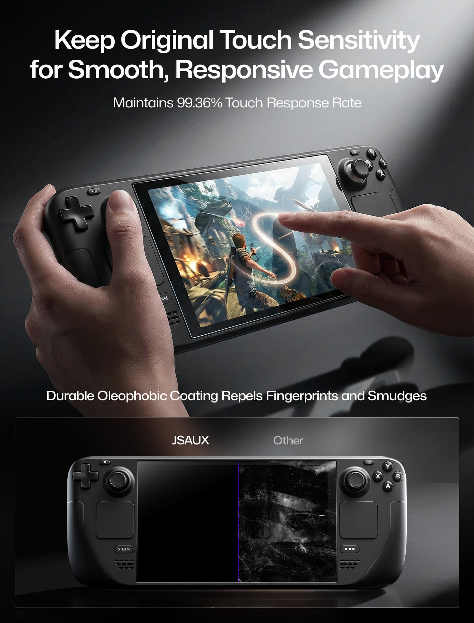 Obsidian AR Screen Protector for Steam Deck LCD & OLED