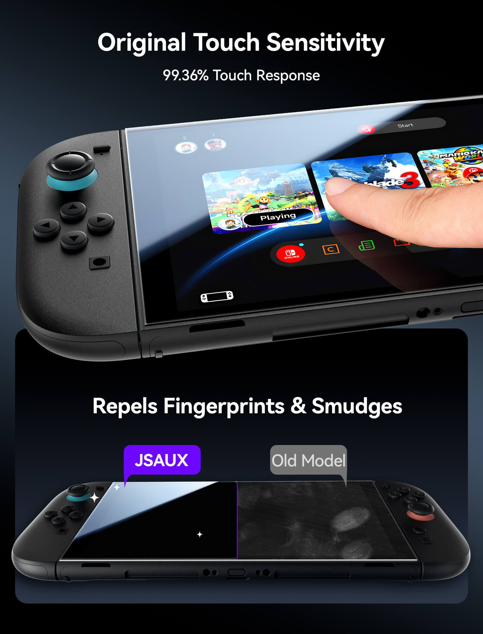 Obsidian AR Screen Protector for Switch 2