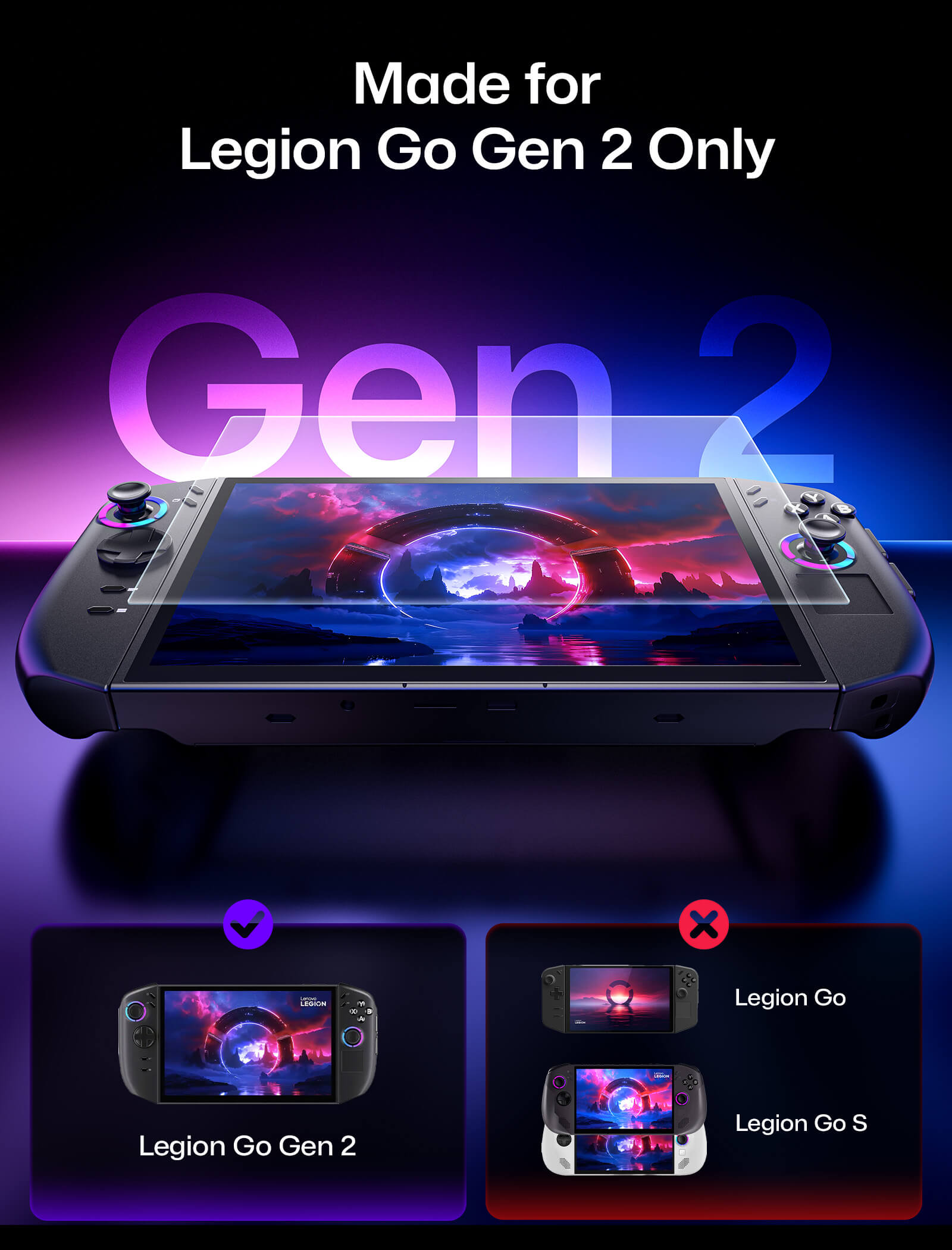 Anti-Glare Screen Protector for Legion Go 2