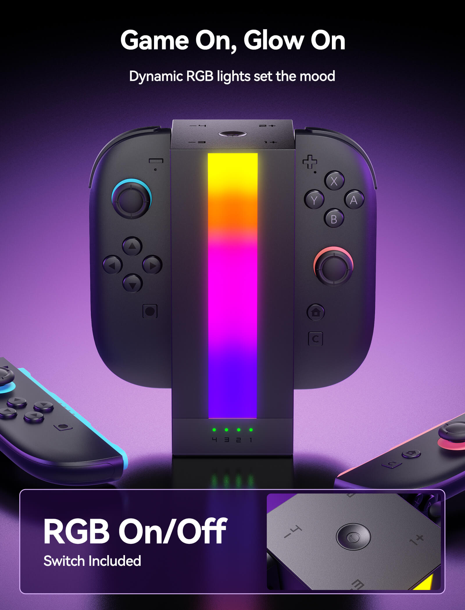 EnergyFlow Joy-Con Charging Dock for Switch 2