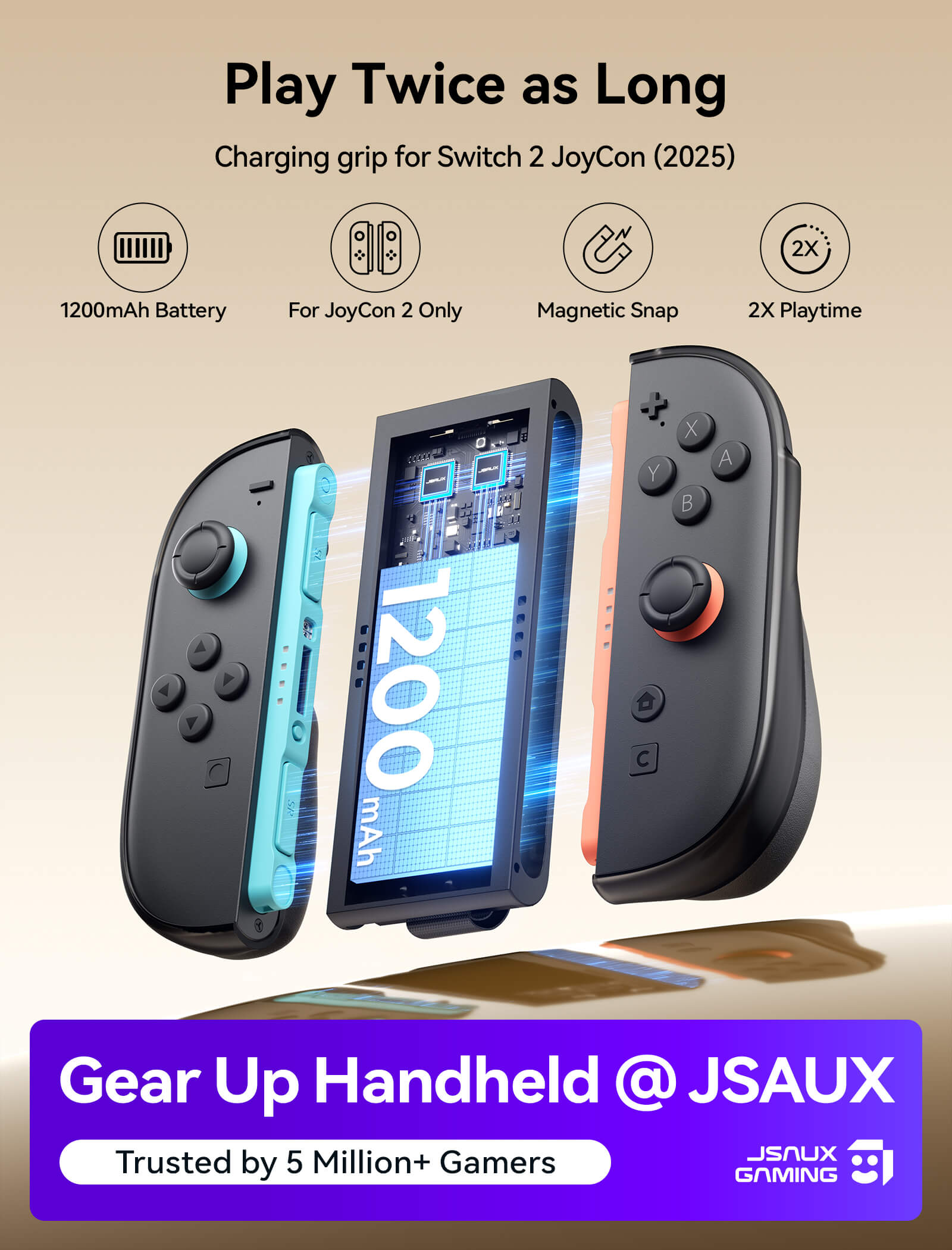 Joy-Con All Arounder | GripCase with Travel Cover for Switch 2