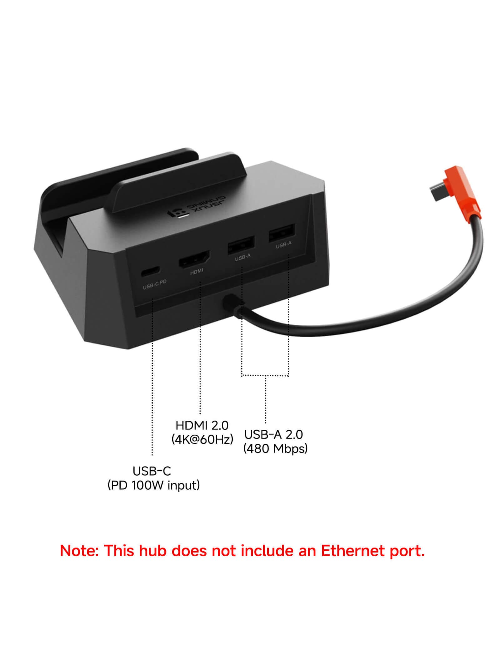 适用于掌上游戏机的五合一扩展坞