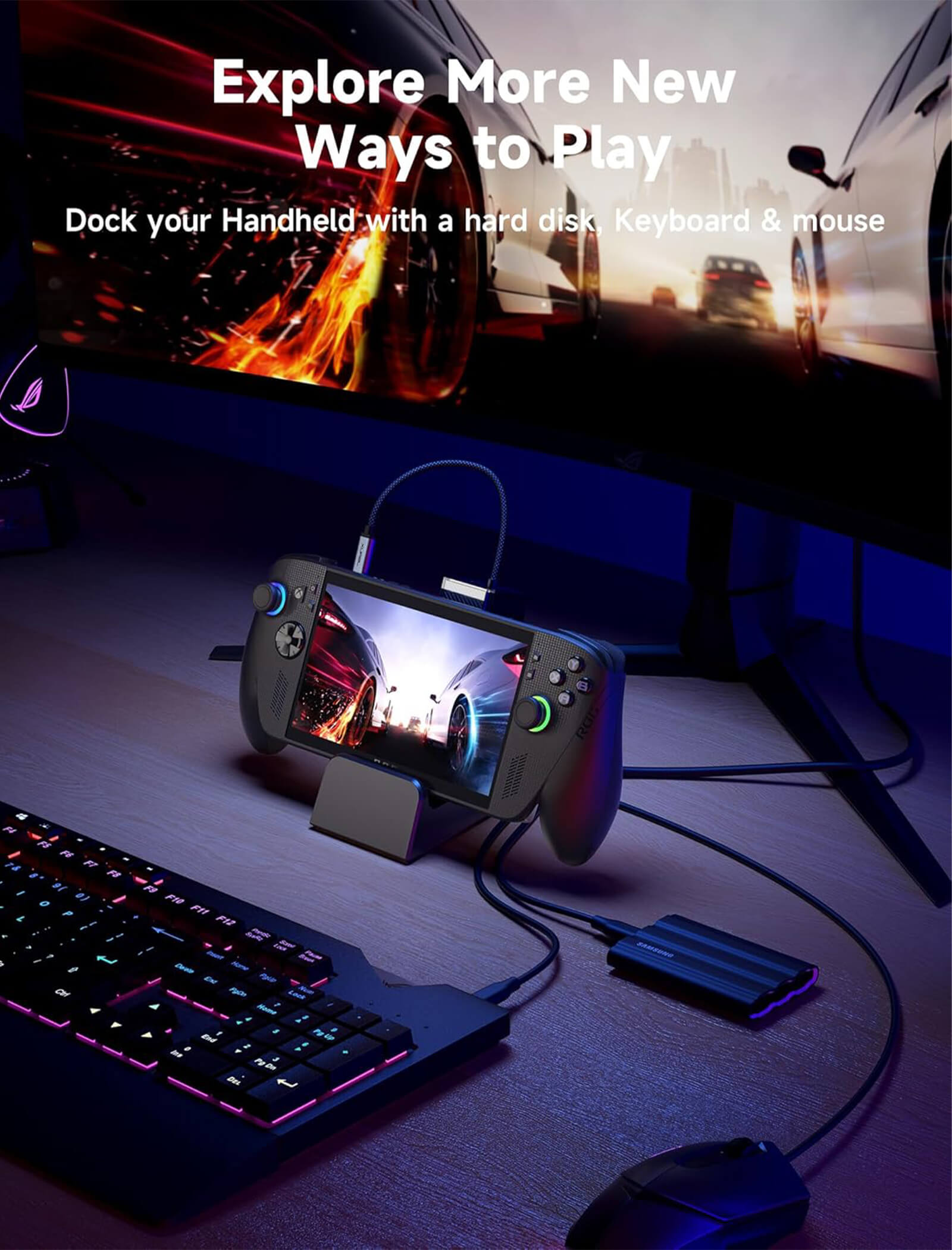 #style_black dock & 100w charger set