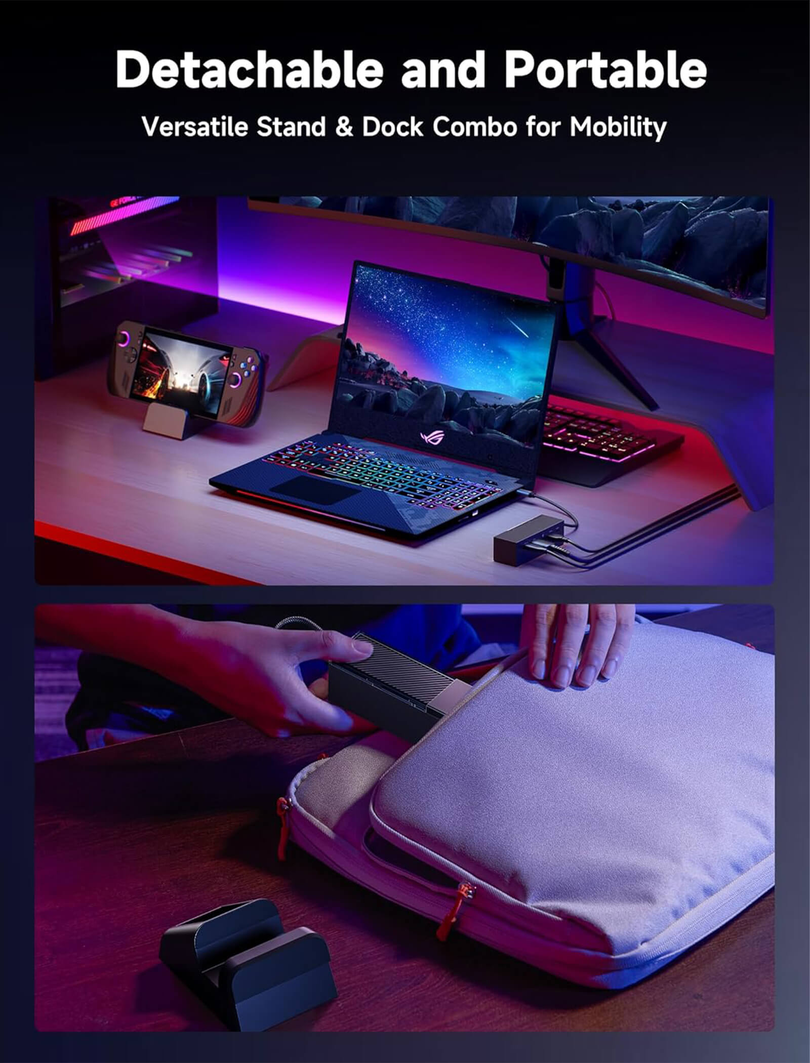 #style_black dock & 100w charger set