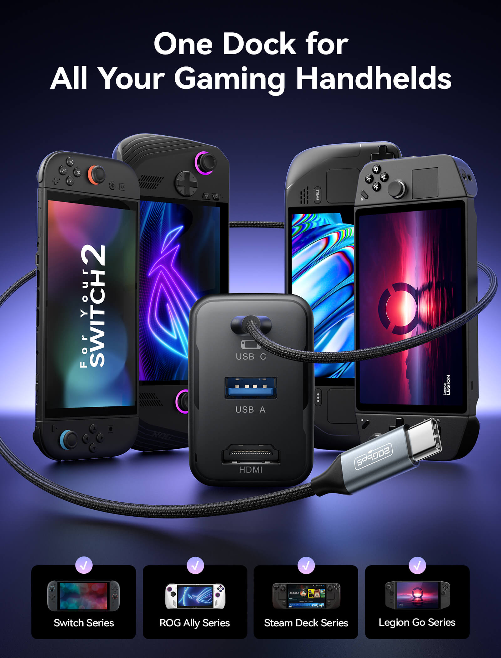 OmniCentro Charger Dock for Switch 2