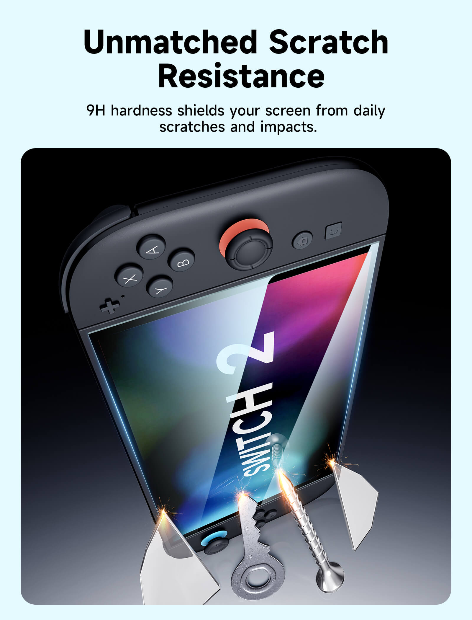 Switch 2 高清钢化玻璃屏幕保护膜