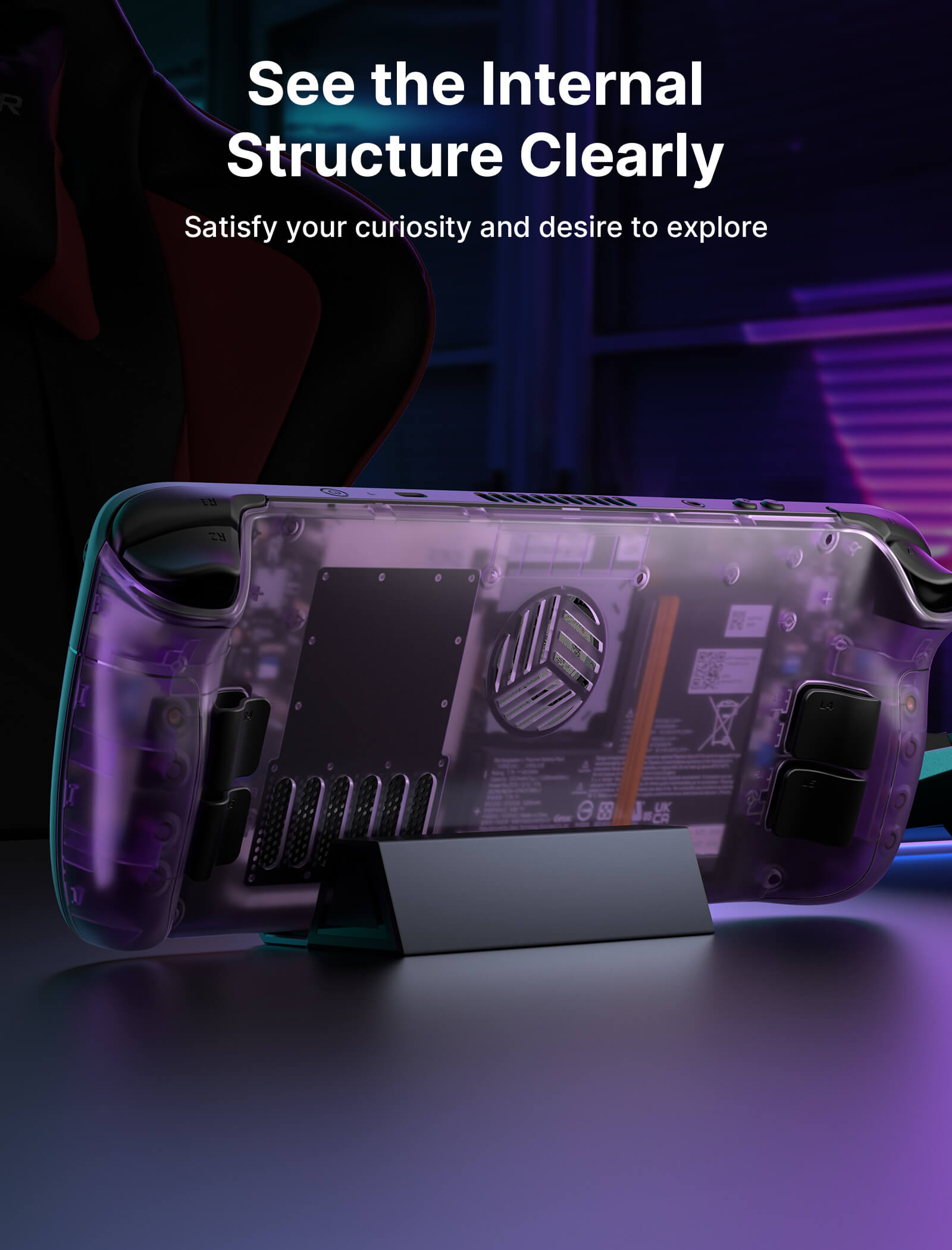 #style(not for oled)_front cover & back plate vents & anti-glare screen