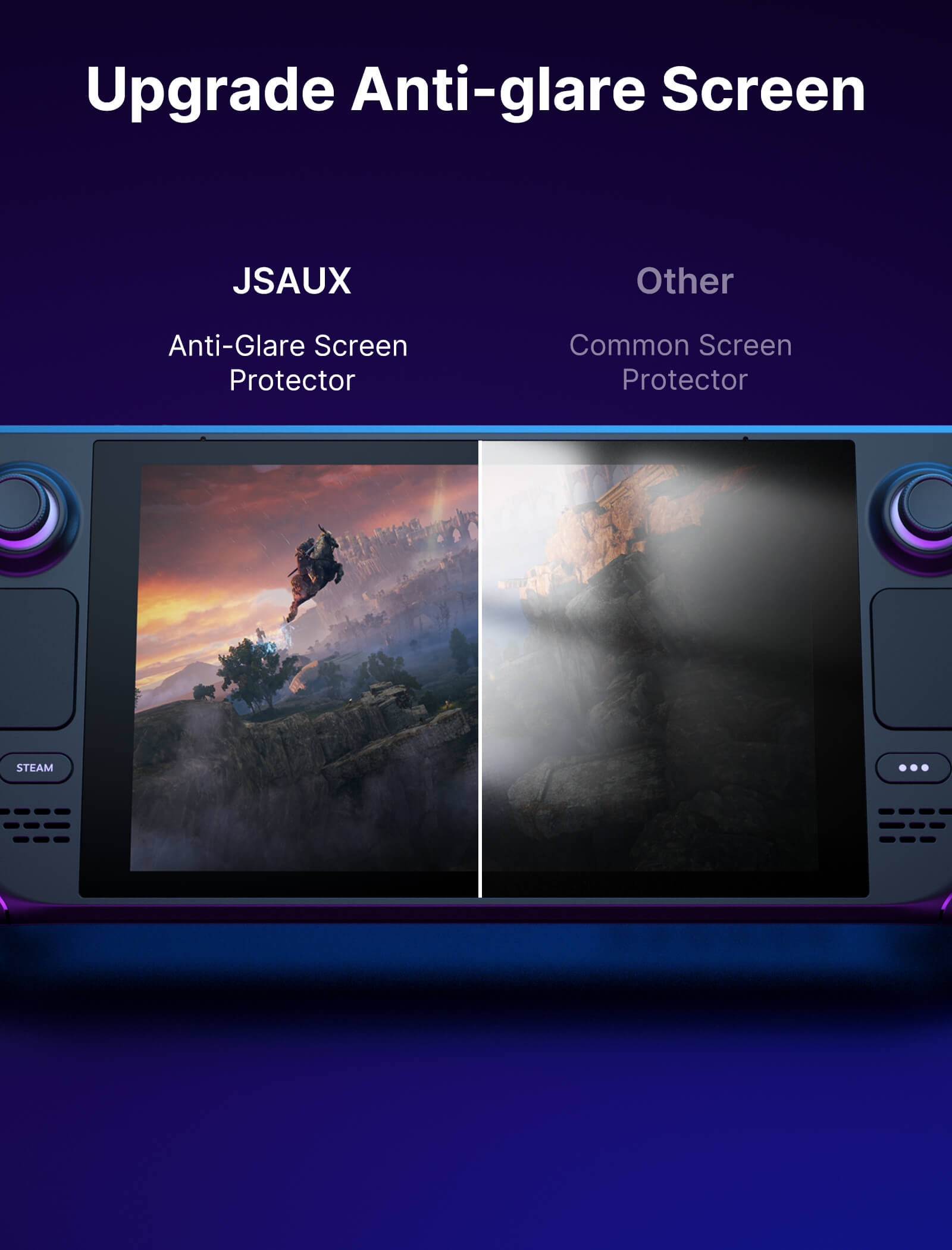 #style(not for oled)_front cover & back plate vents & anti-glare screen