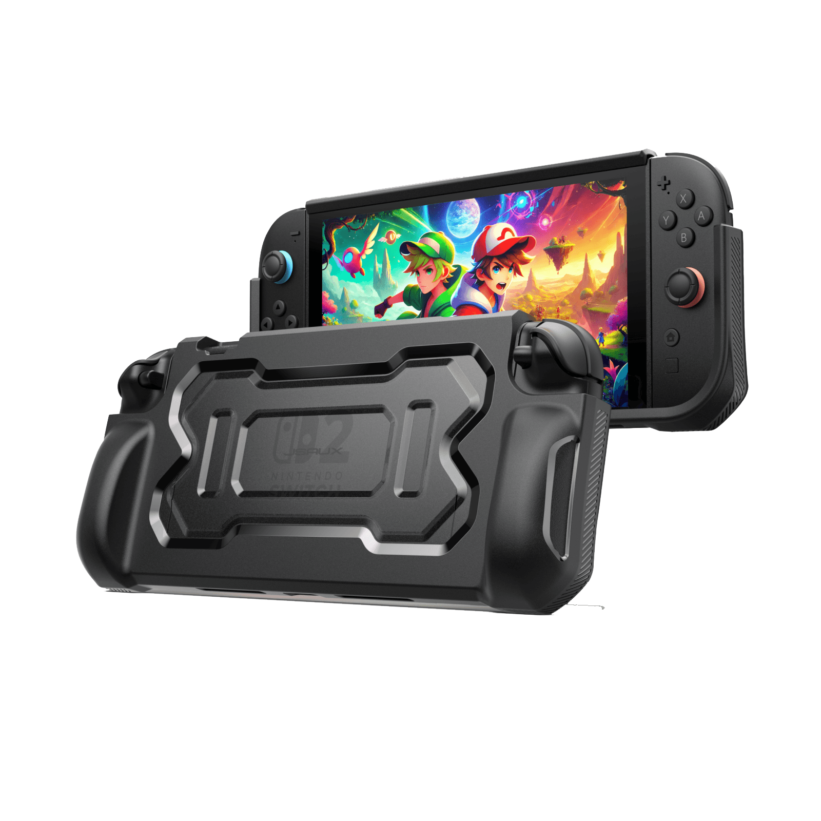 Rugged Hybrid Protective Cover For Switch Lite Ergonomic Battle