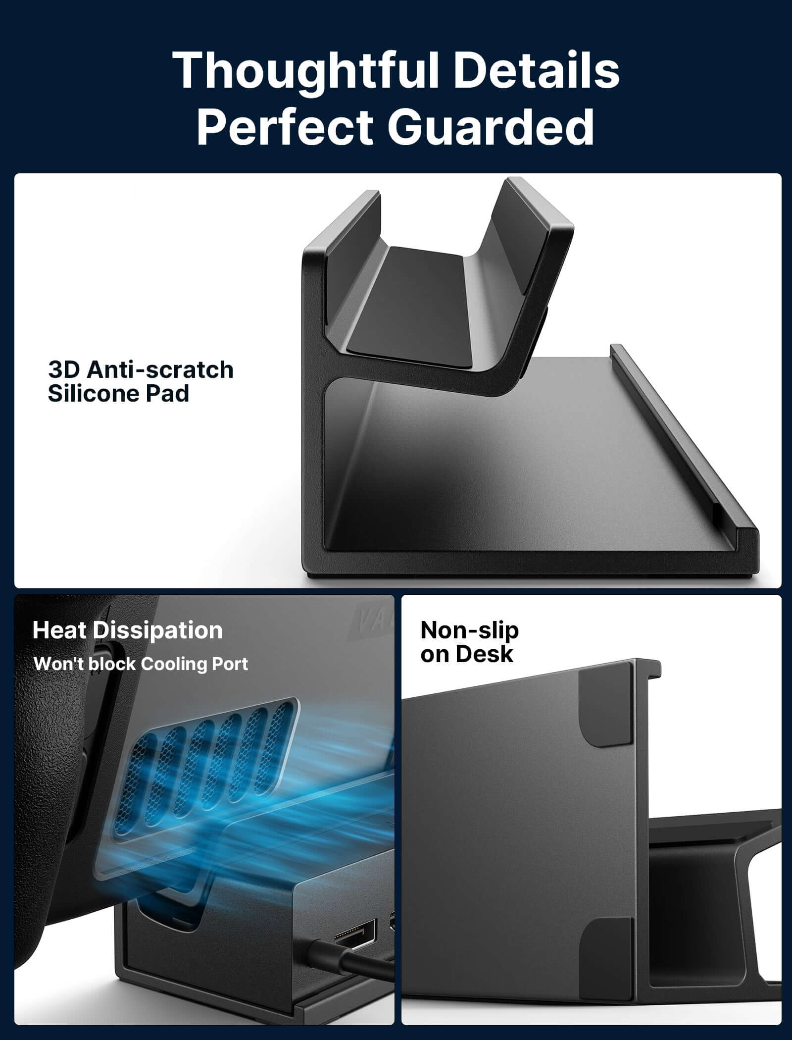 Anti-Slip Stand for Steam Deck Dock