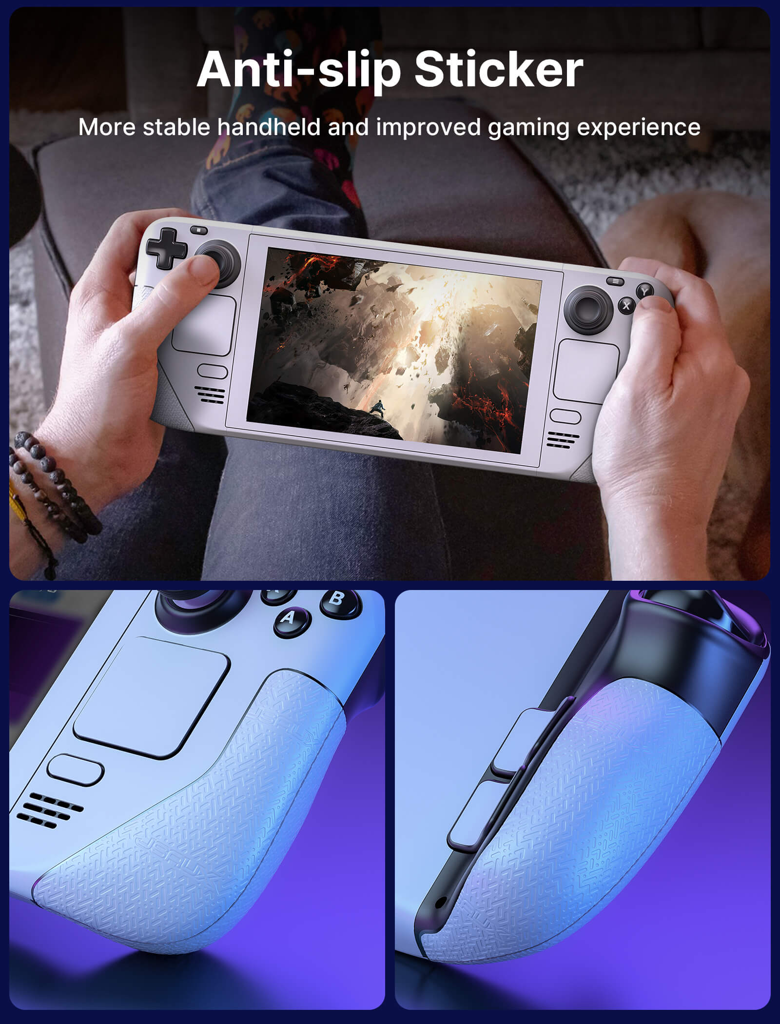 Full Set Protective Skin for Steam Deck#style_ice blast