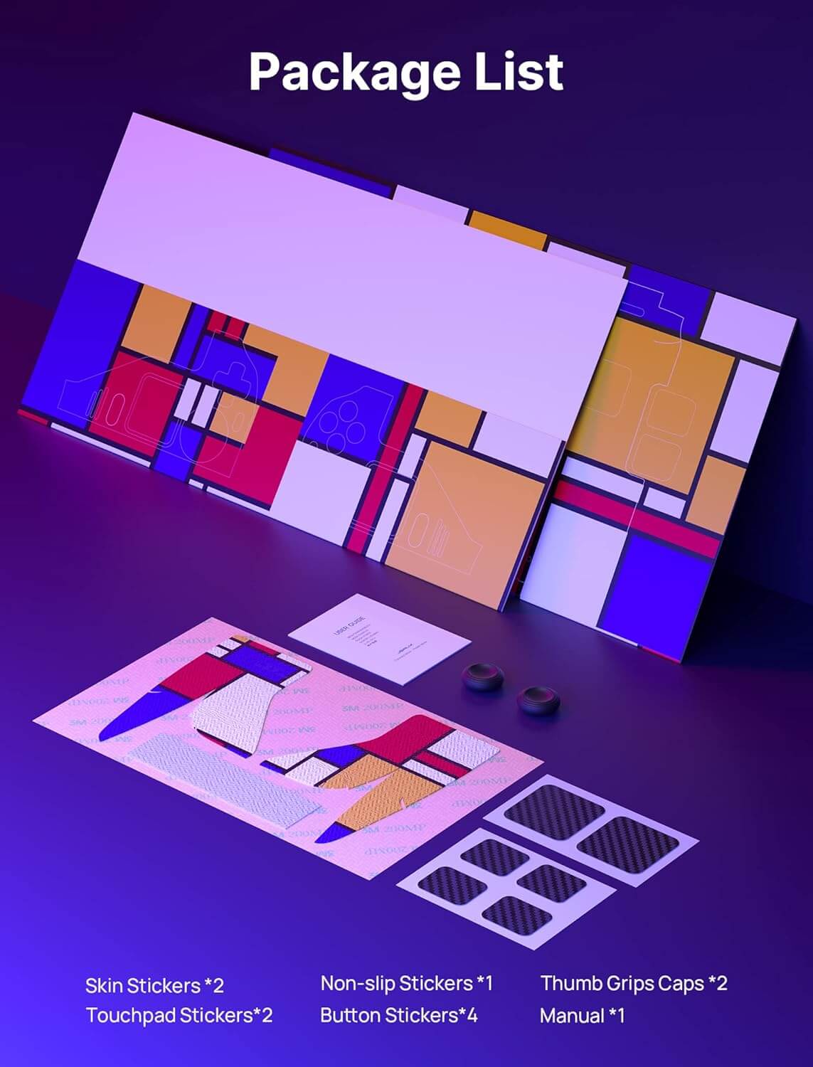 Full Set Protective Skin for Steam Deck#style_mondrian