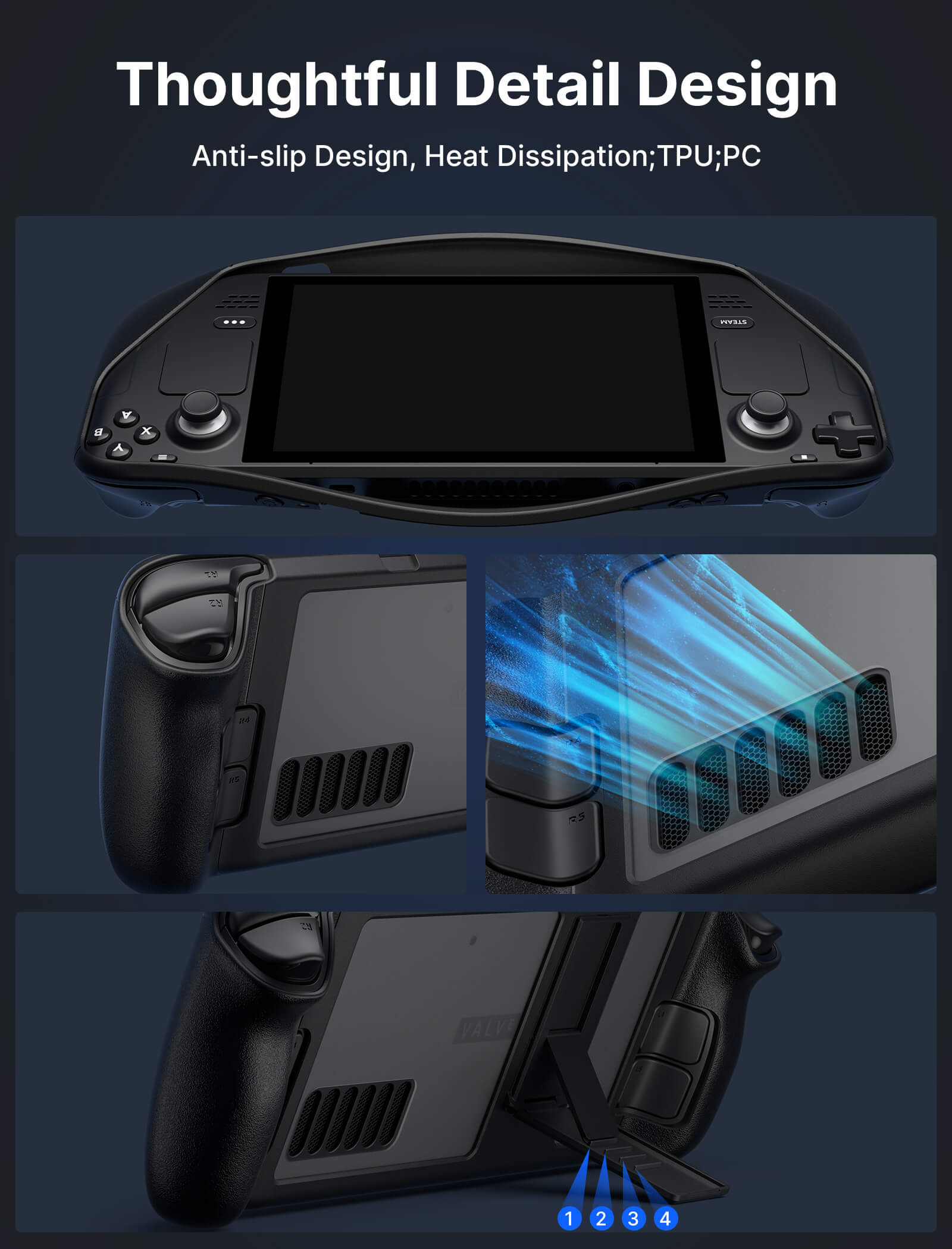 Protective Standing Case for Steam Deck