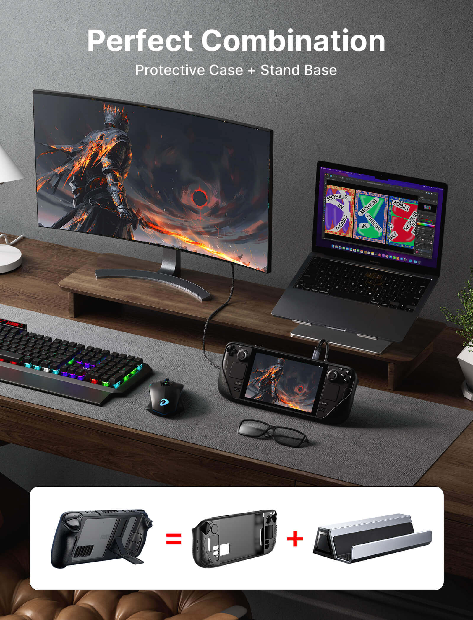 Protective Standing Case for Steam Deck