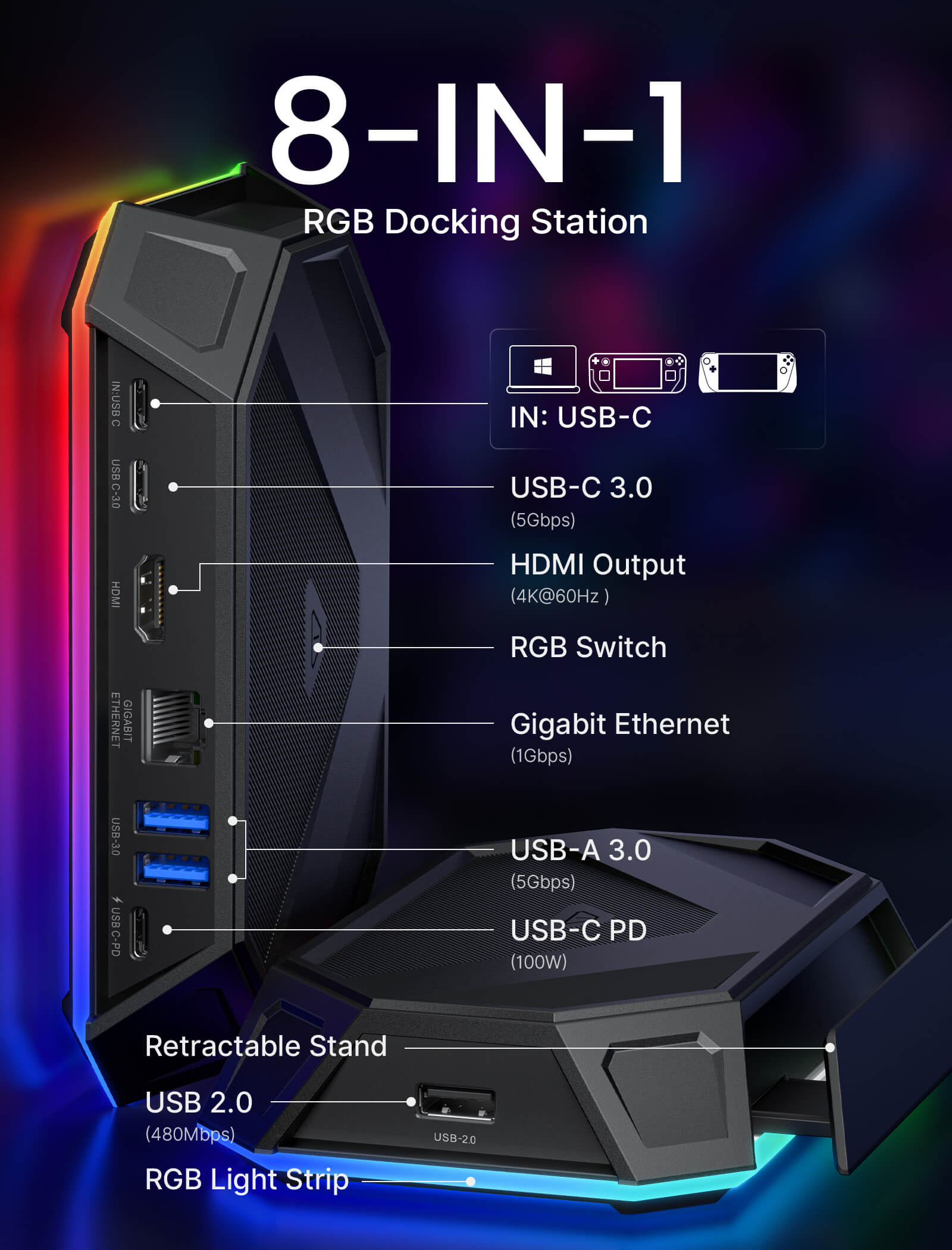 rgb docking station#size_hb0801