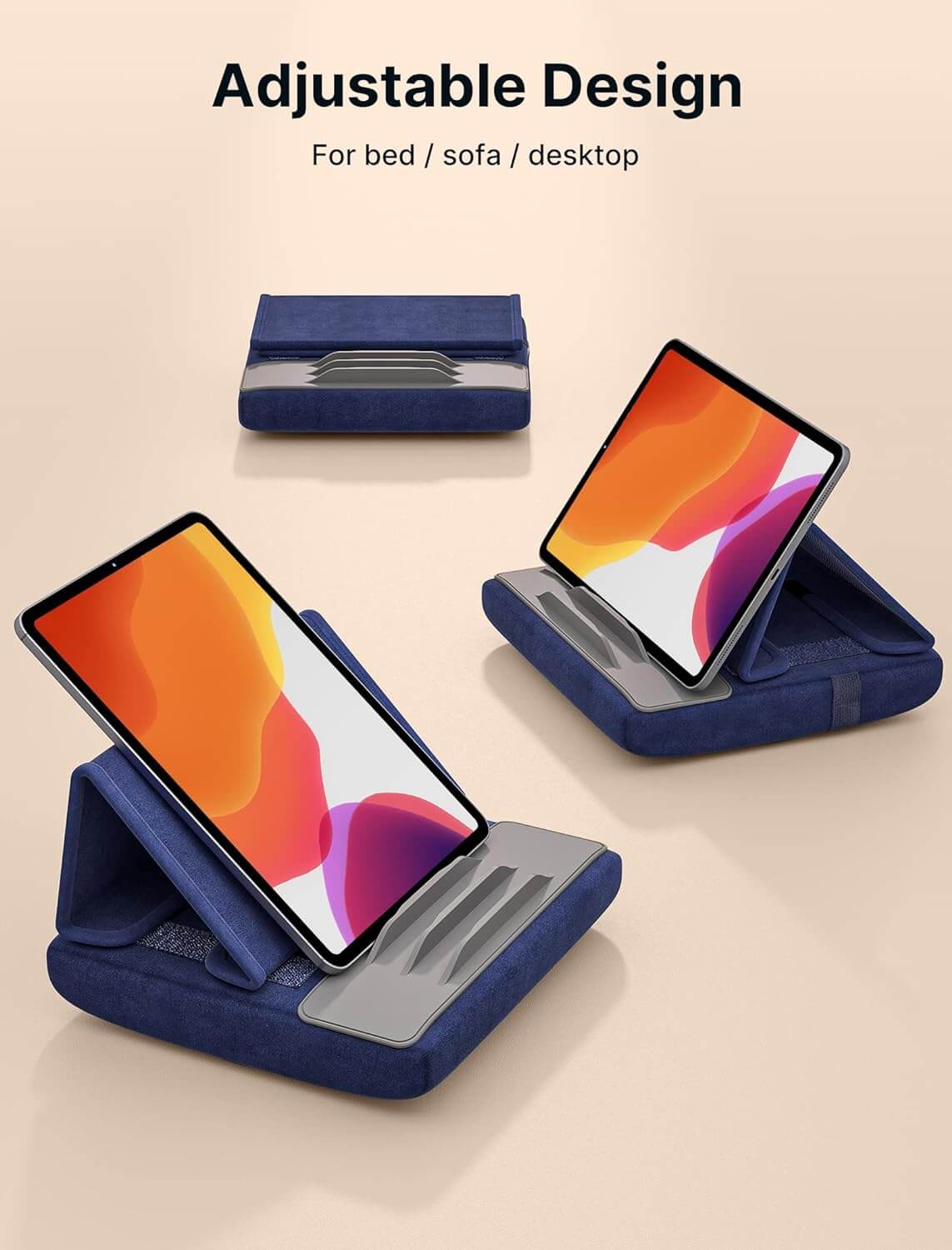 Tablet Pillow Stand#style_navy blue