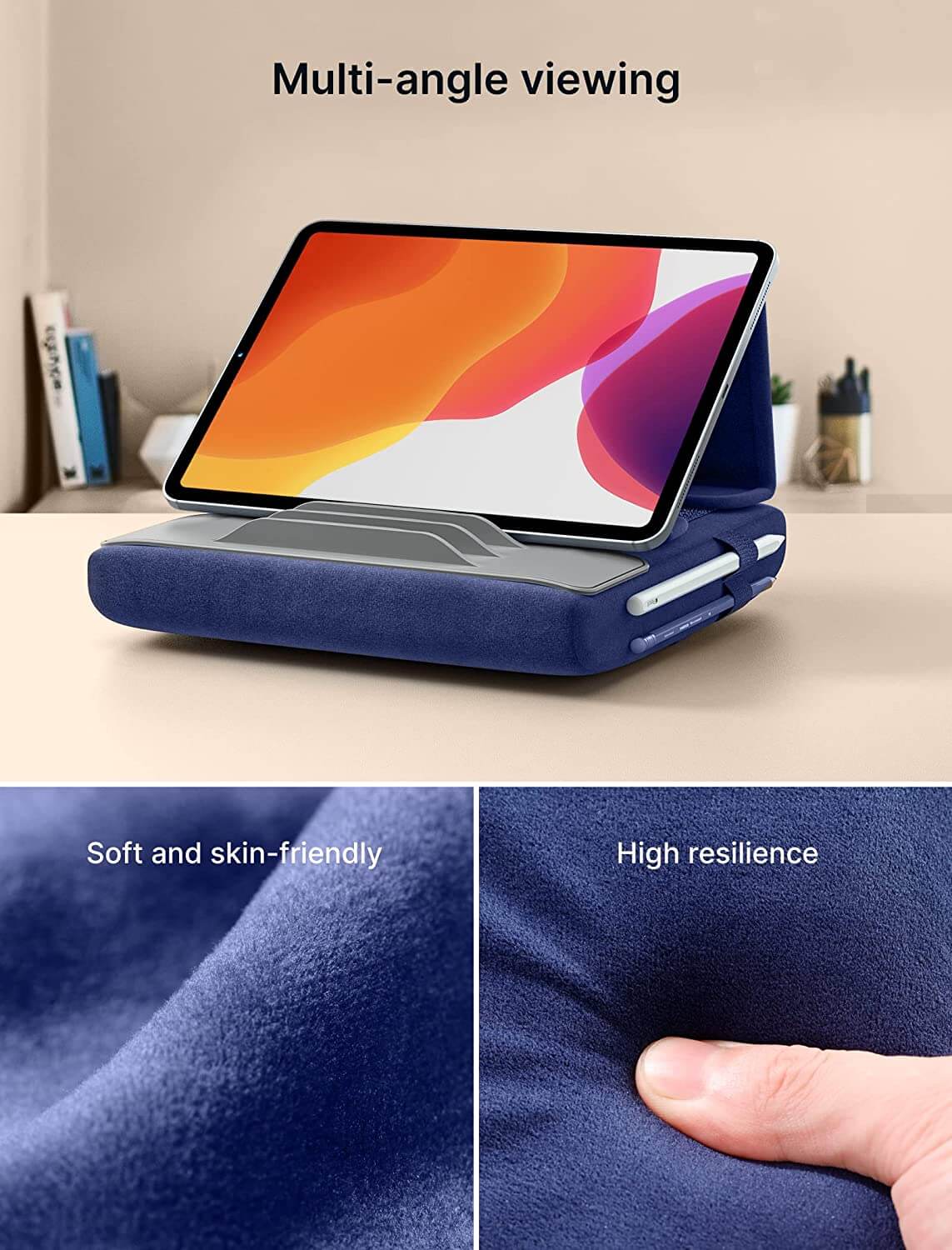 Tablet Pillow Stand#style_navy blue
