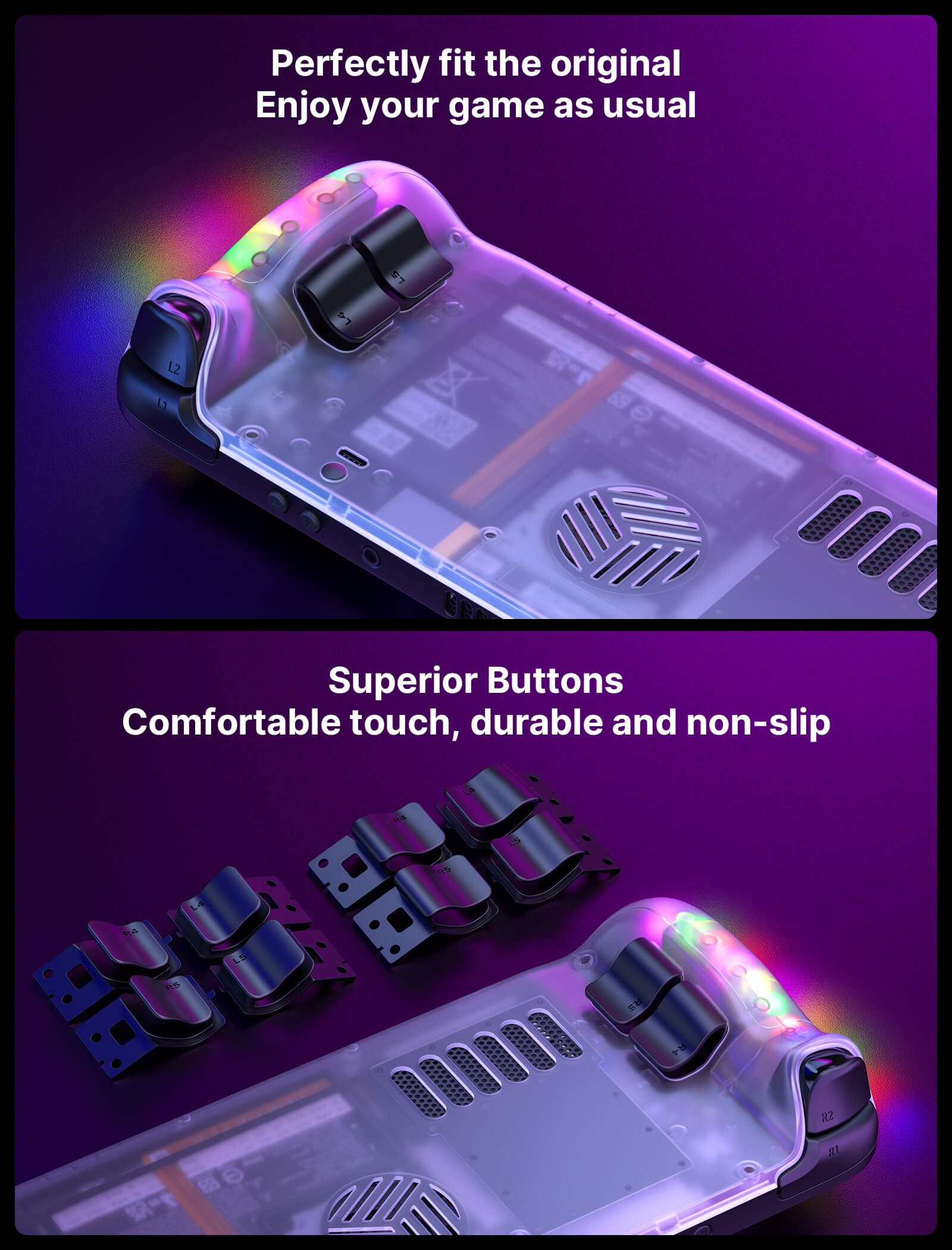 #style_front cover & rgb back plate & silicone grip (for lcd)