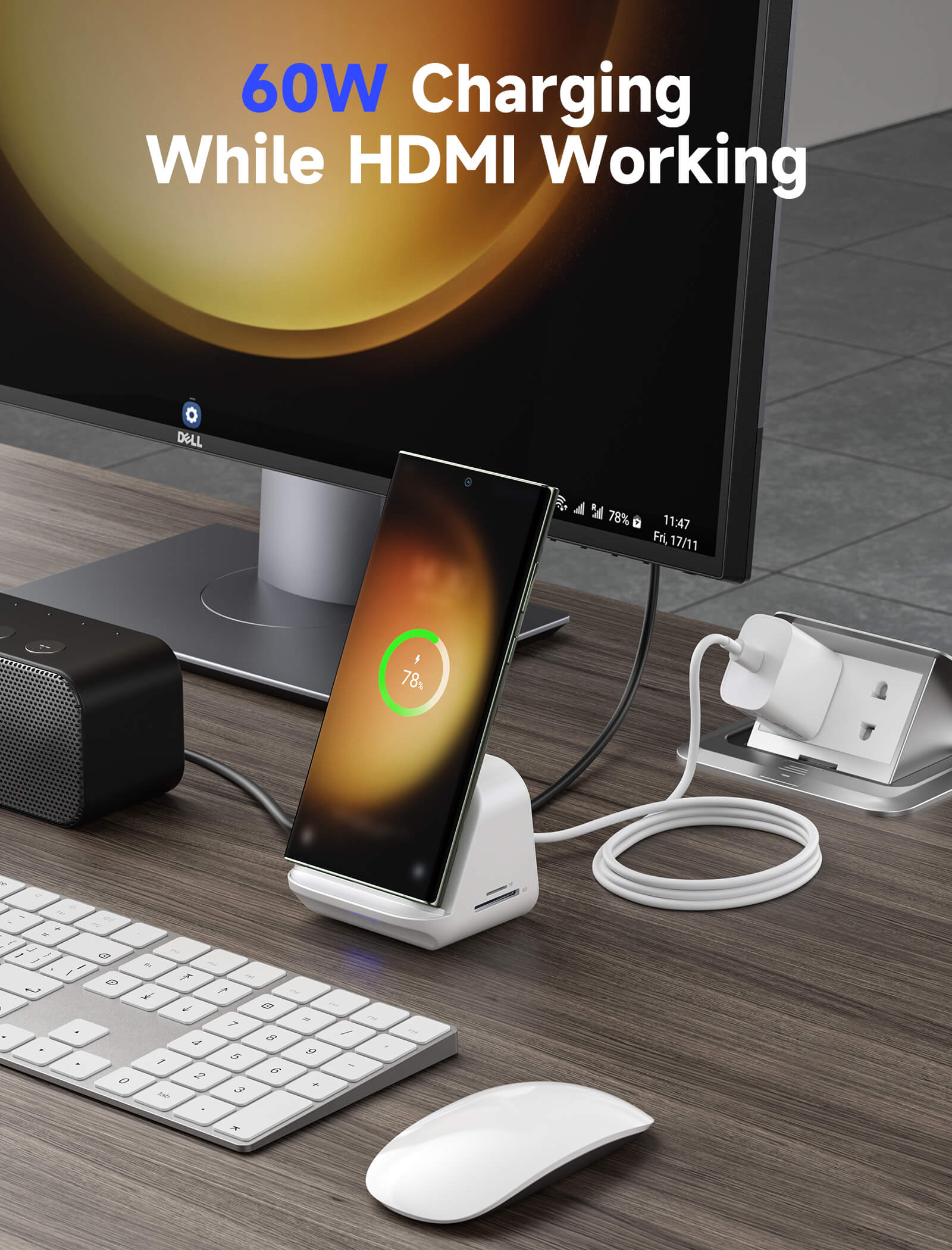 USB-C Docking Station with Phone Holder#style_hb0802