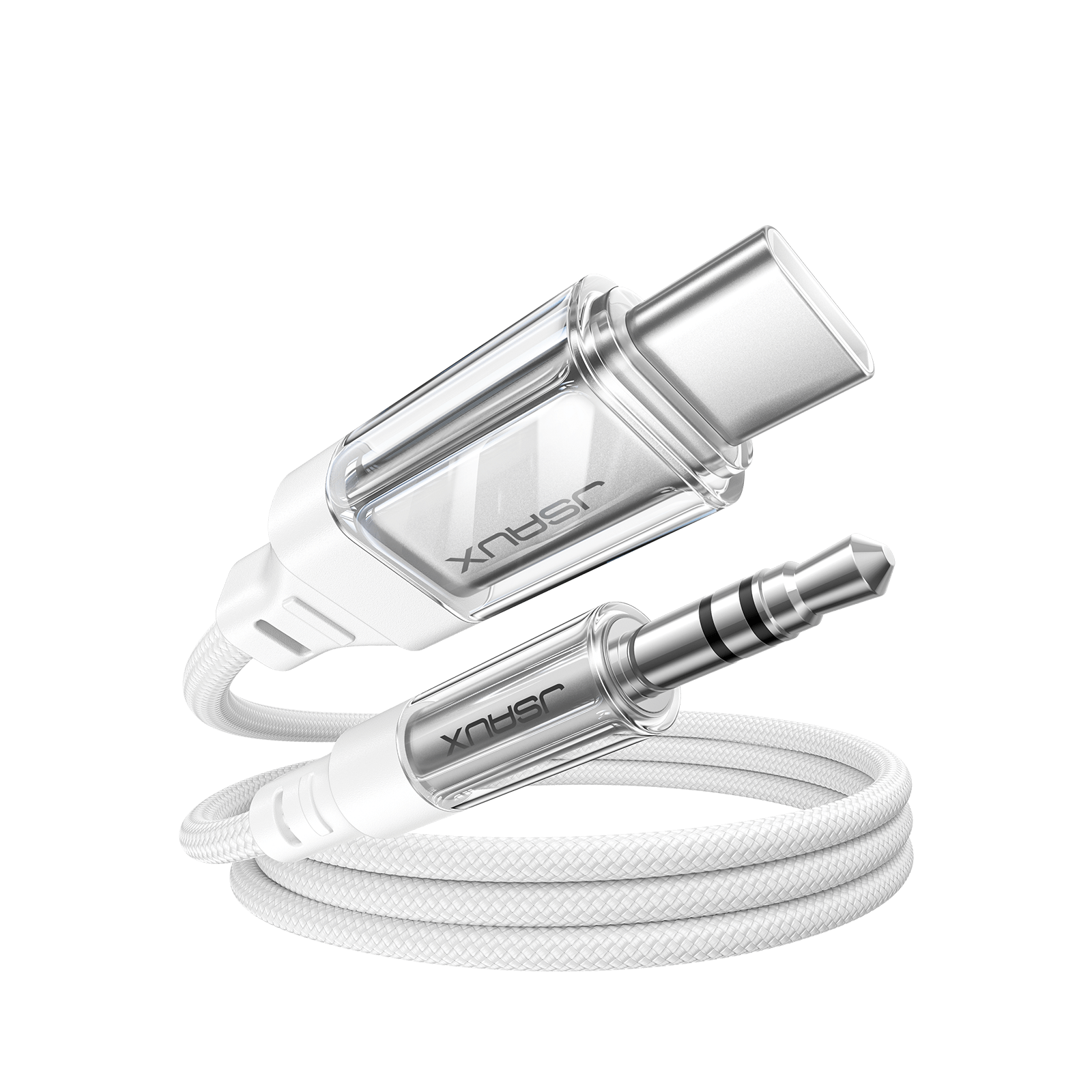 USB C to 3.5mm Transparent Audio Cable