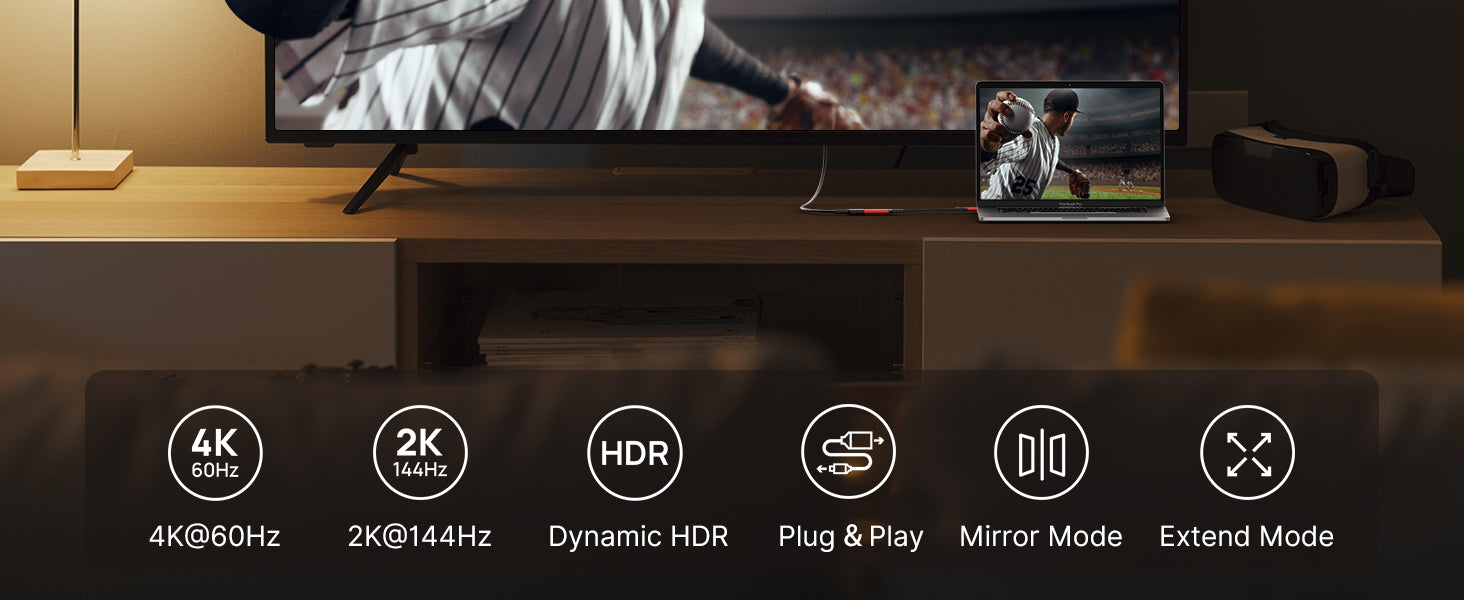 4K USB-C to HDMI Cable 2K@144Hz