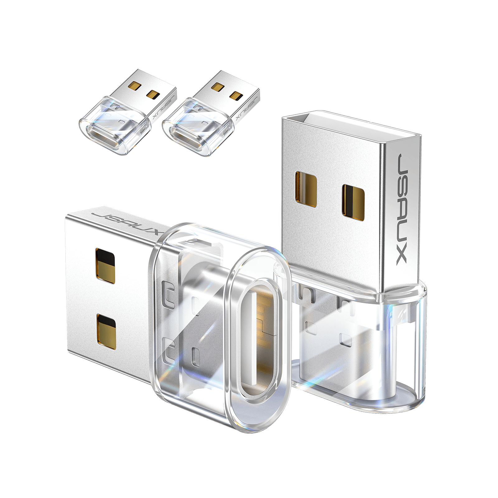 透明 USB 转 USB-C 适配器