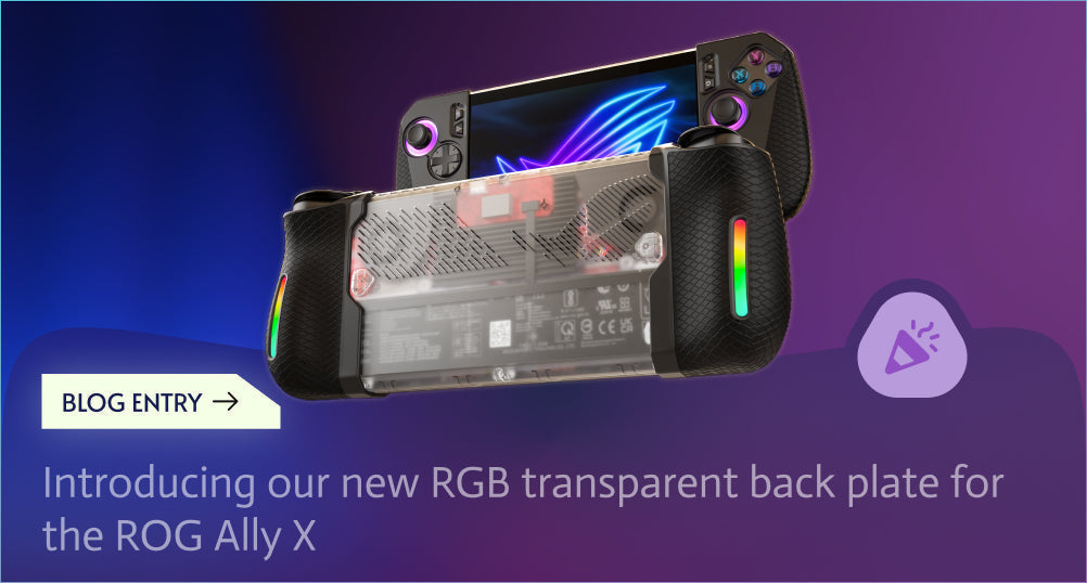 Introducing our new RGB transparent back plate for the ROG Ally X