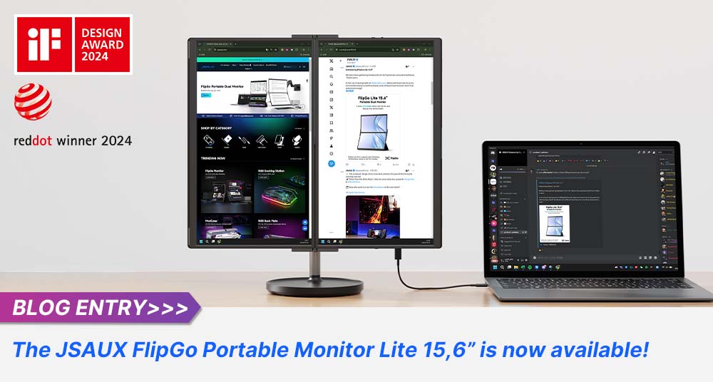 The JSAUX FlipGo Portable Monitor Lite 15,6” is now available!