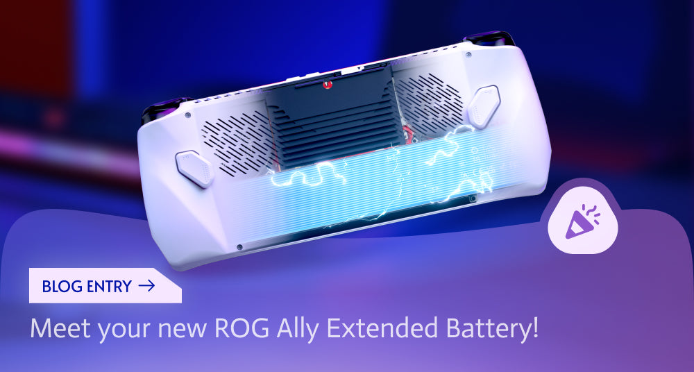 Meet your new ROG Ally Extended Battery and power up your gaming sessions!