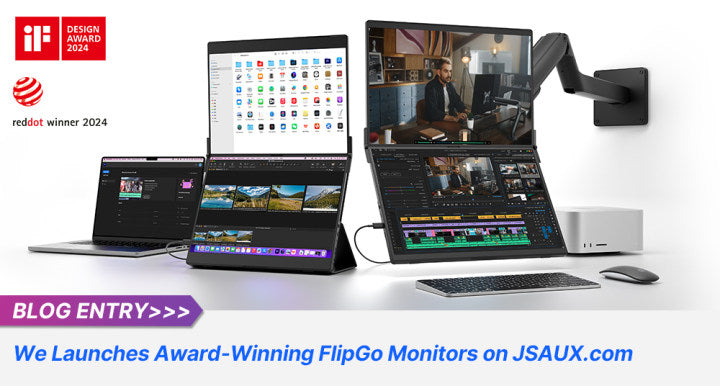We Launches Award-Winning FlipGo Monitors on JSAUX.com
