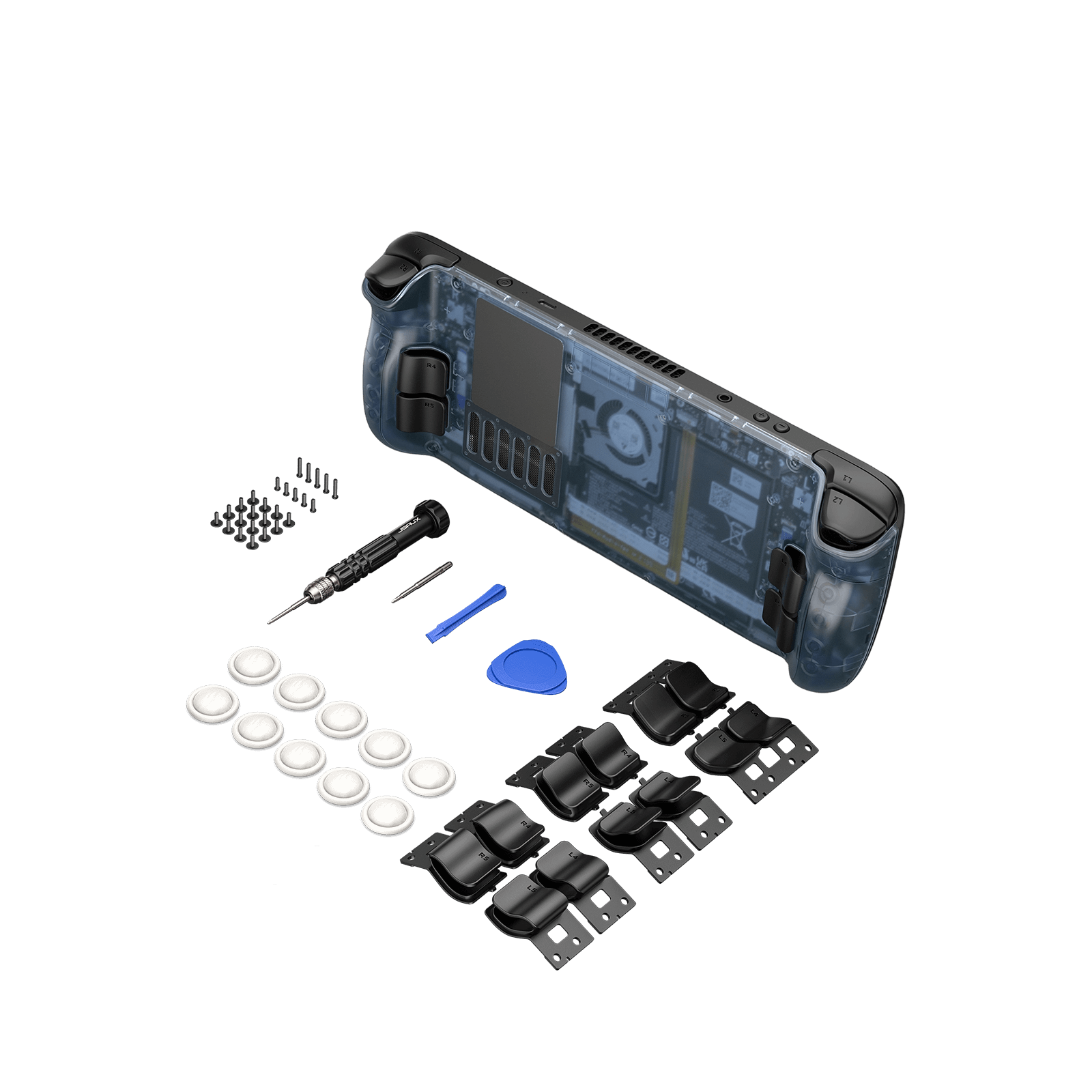 Steam Deck Transparent Back Plate Replacement Kit - Thumbnail 3