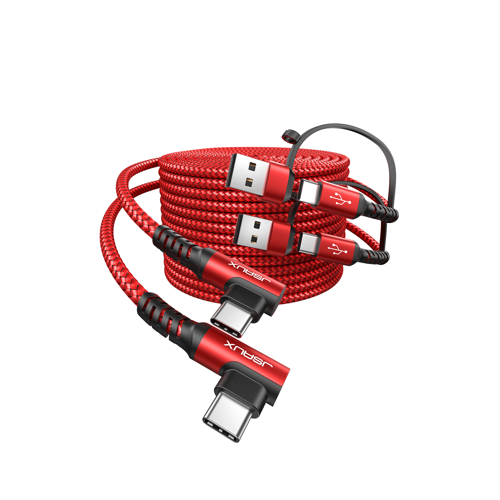 100W USB-C 5A Charging Cable red