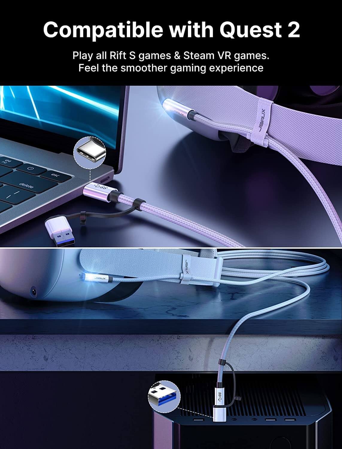 Oculus quest deals compatible link cable